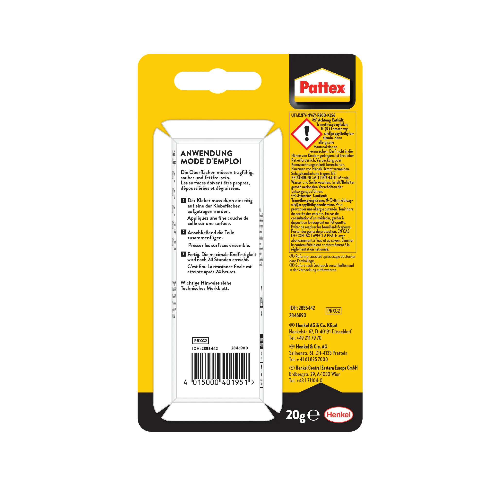 Pattex Repair Extreme Alleskleber-Gel 20 g kristallklar