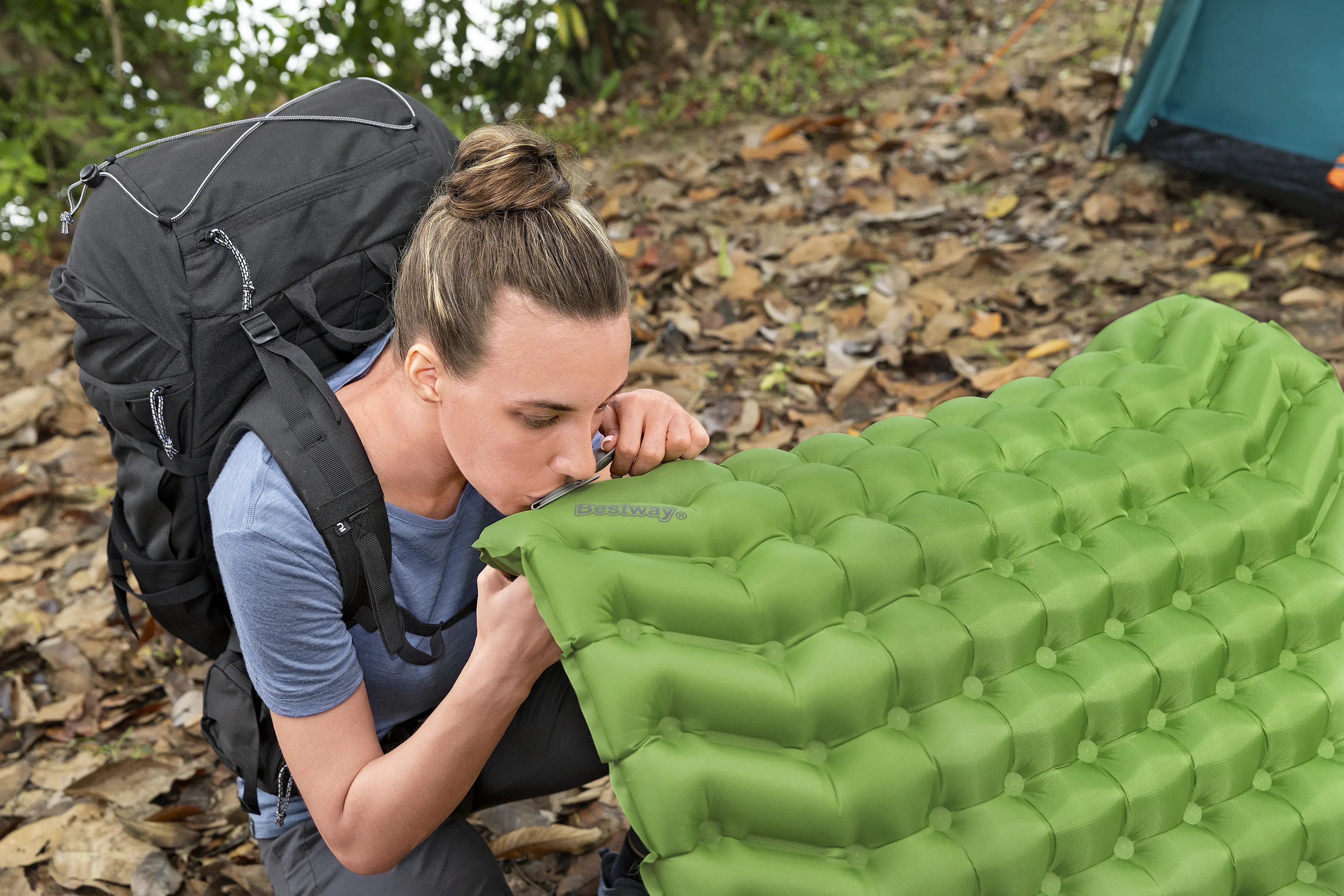 Bestway Isomatte Wanderlite aufblasbar grün 198 x 71 x 7 cm