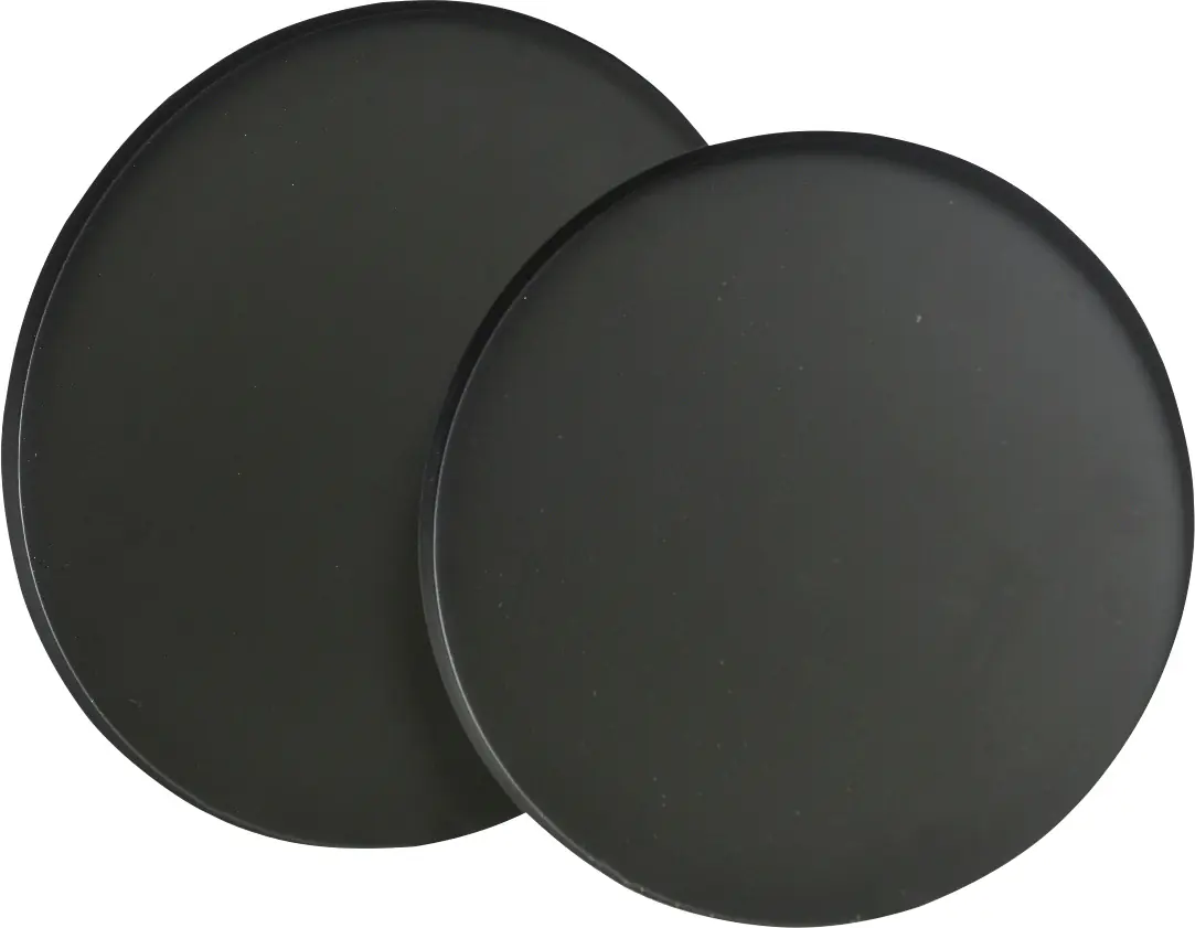 Kaemingk Tablett aus Eisen matt schwarz Ø 35 cm