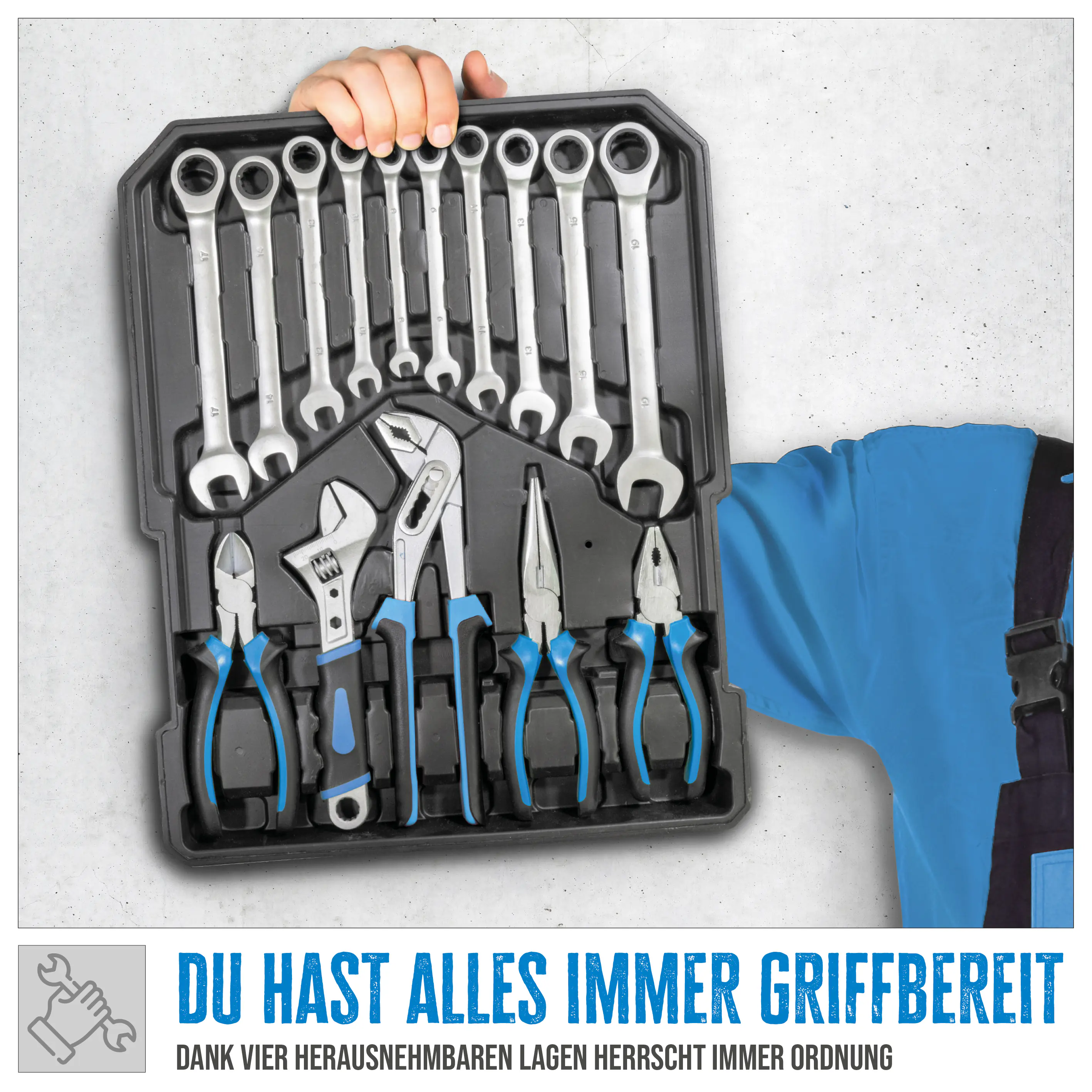 Güde Werkzeug-Trolley GWZT 500 Werkzeugkoffer 500-teilig