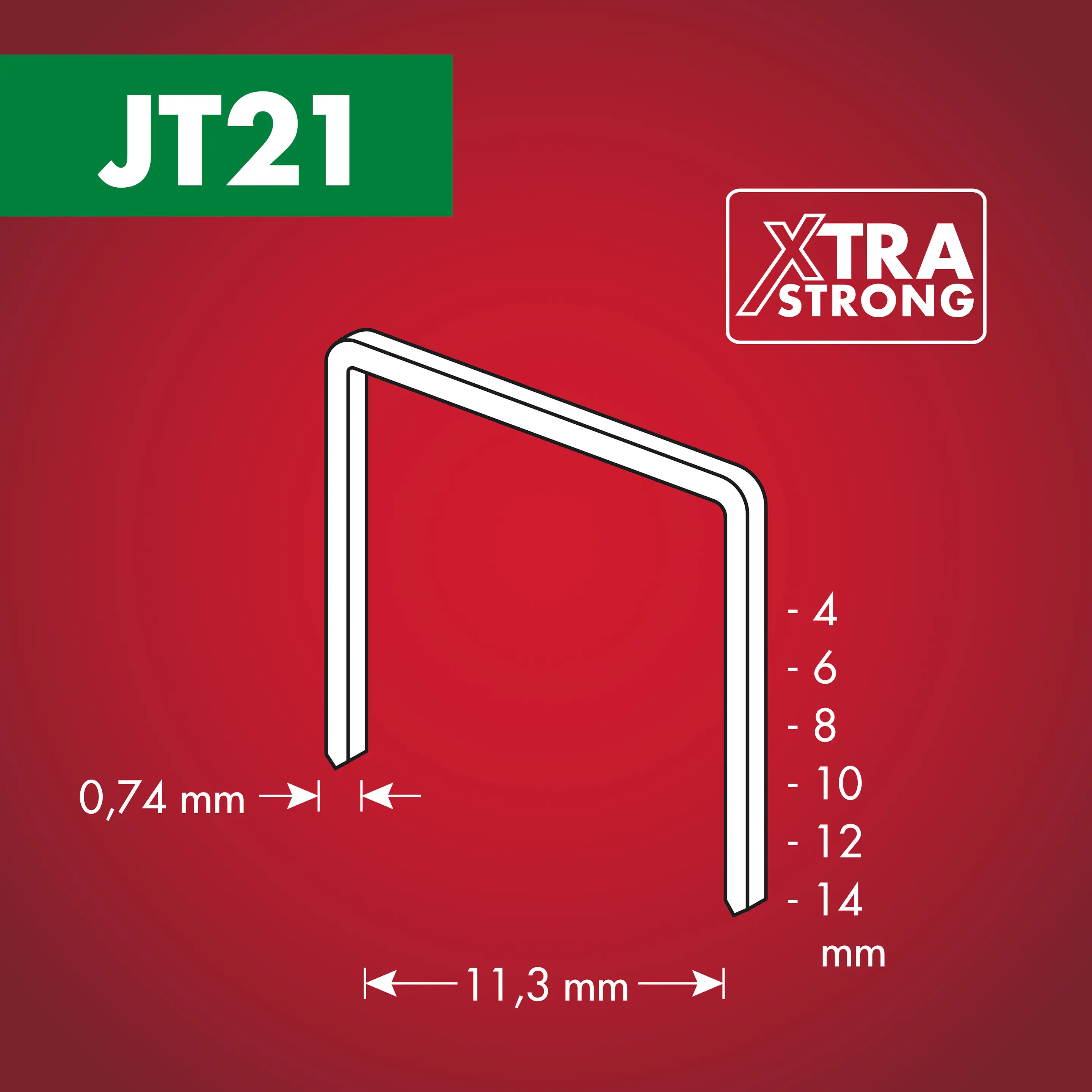 Arrow Tackerklammer Feindraht JT21 14 mm Stoff & Gewebe 1000 Stück