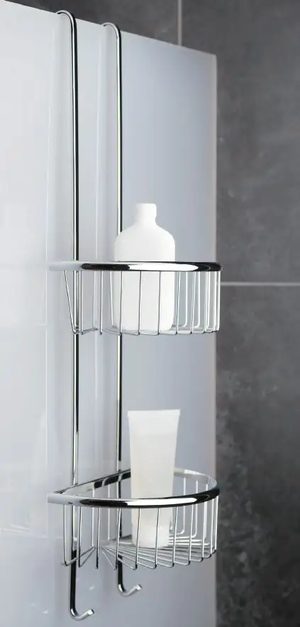 Primaster Hängeduschkorb Tuna Edelstahl 2 Ablagen chrom