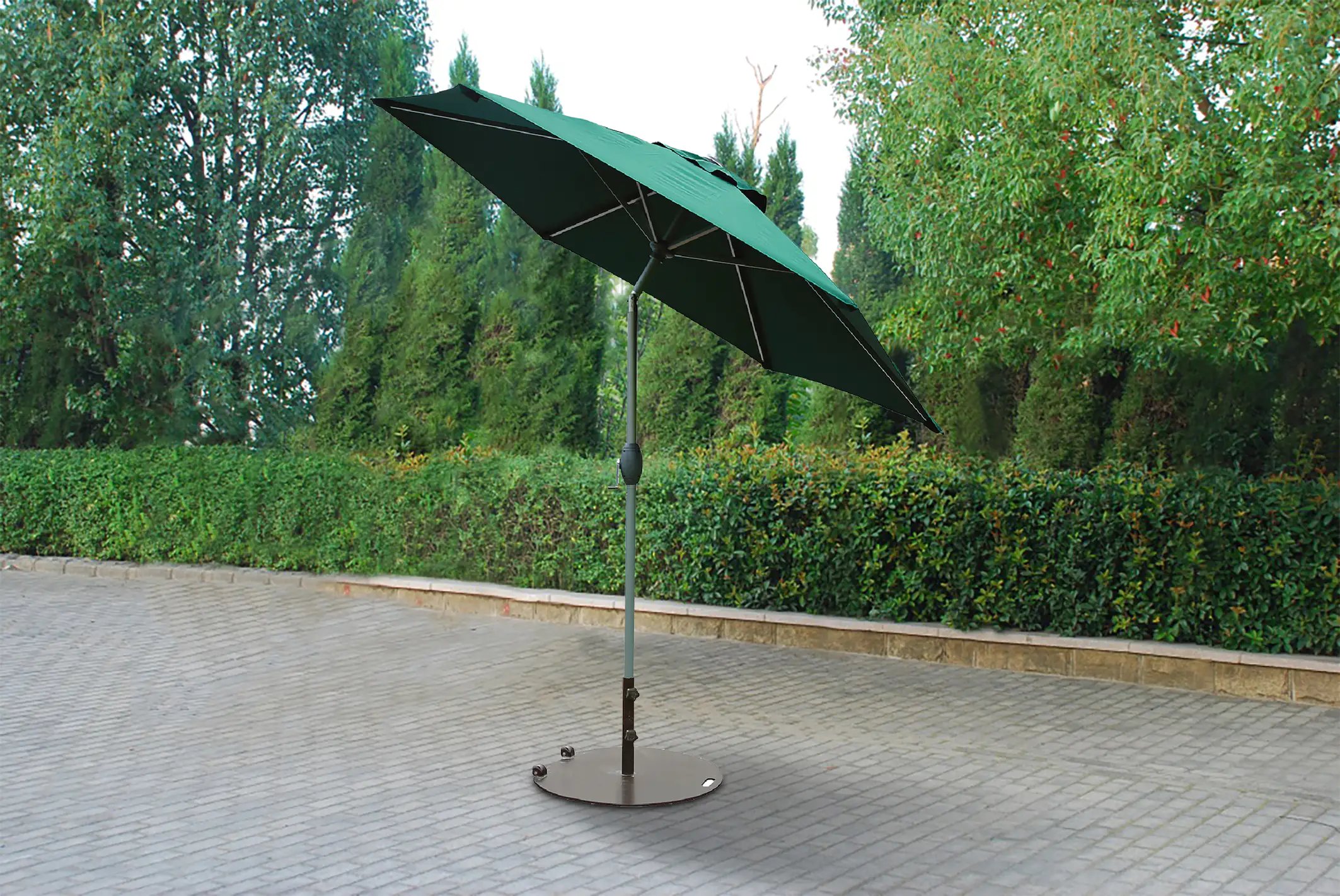 Primaster Sonnenschirm Ingenio dunkelgrün, Ø 2,5 m Primaster Sonnenschirm Ingenio dunkelgrün, Ø 2,5 m