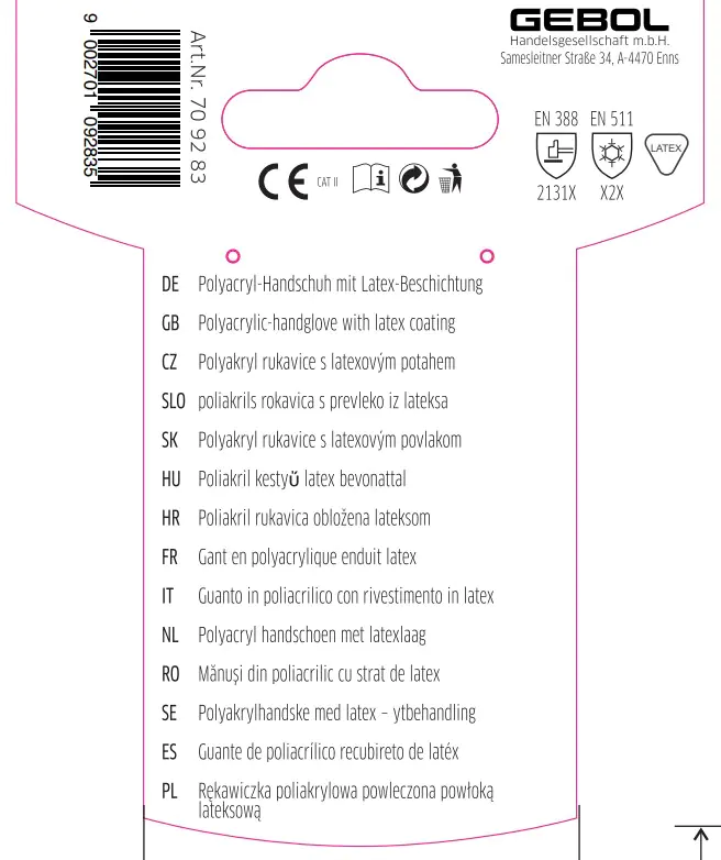 Gebol Handschuh Winter Grip  