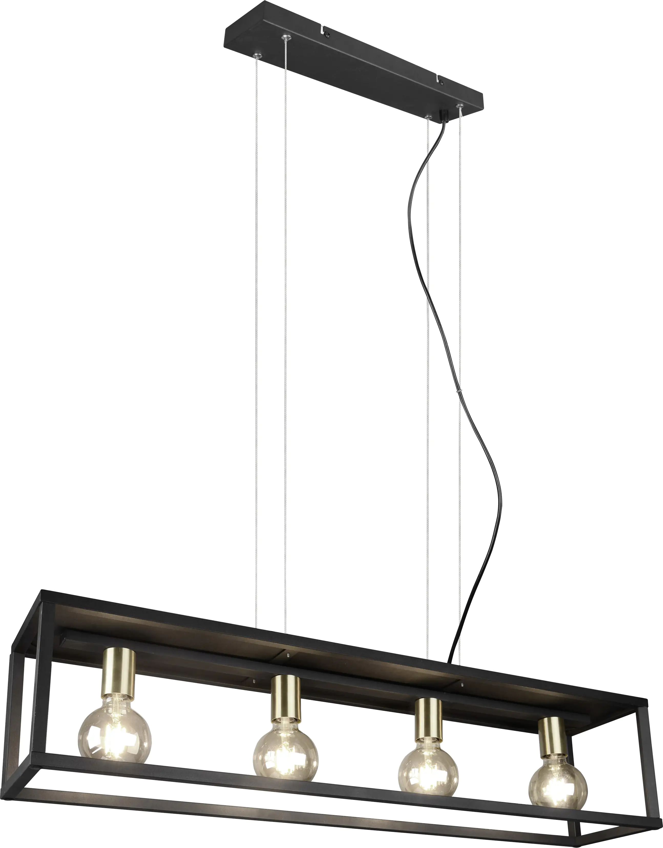 4017807503135_2880675 Reality Leuchten Pendelleuchte Vito 4-flg. schwarz matt