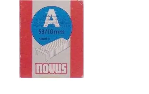 Novus Tackerklammer Typ A 53 10 mm 5000 Stück Feindrahtklammern Novus Tackerklammer Typ A 53 10 mm 5000 Stück Feindrahtklammern