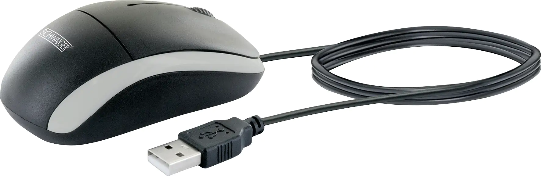 Schwaiger Optische Maus schwarz kabelgebunden, USB 2.0 A