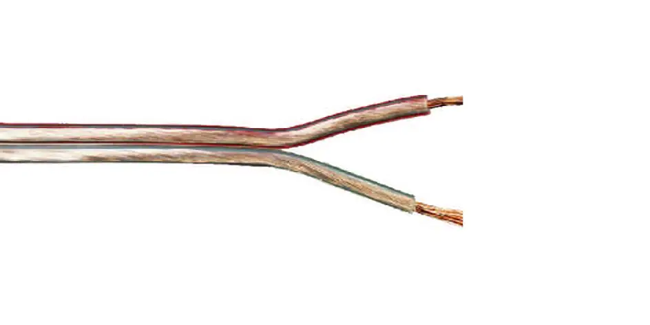 Lautsprecherleitung LS-FL 2 x 0,75 - 1 Meter, transparent/rot