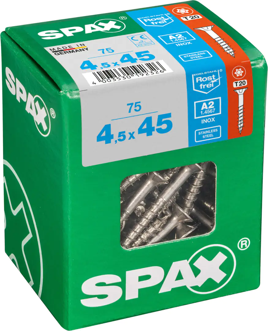 Spax Universalschrauben 4.5 x 45 mm TX 20 - 75 Stk.