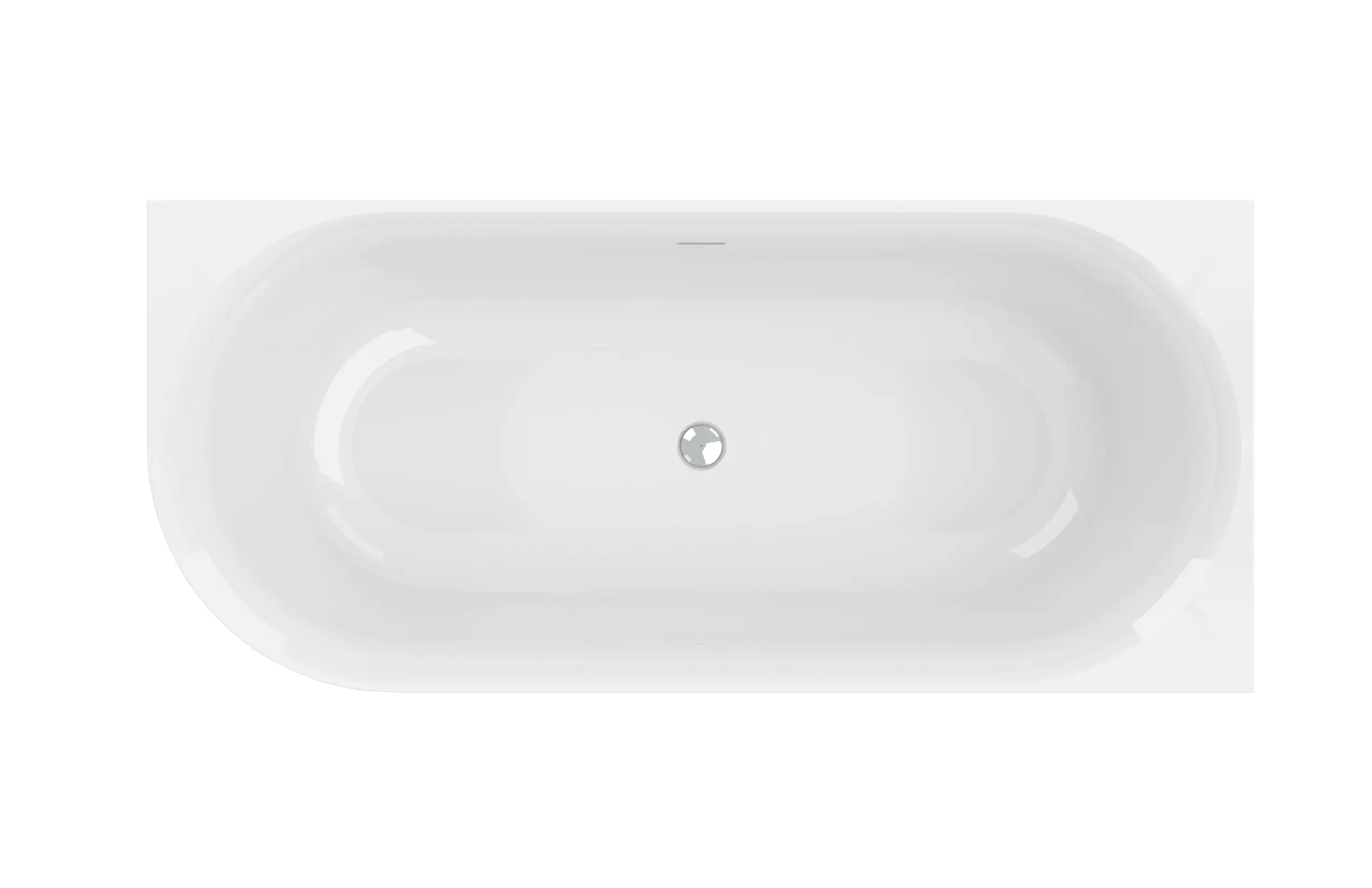 Ottofond Badewanne Mince Corner links 170 x 75 cm weiß