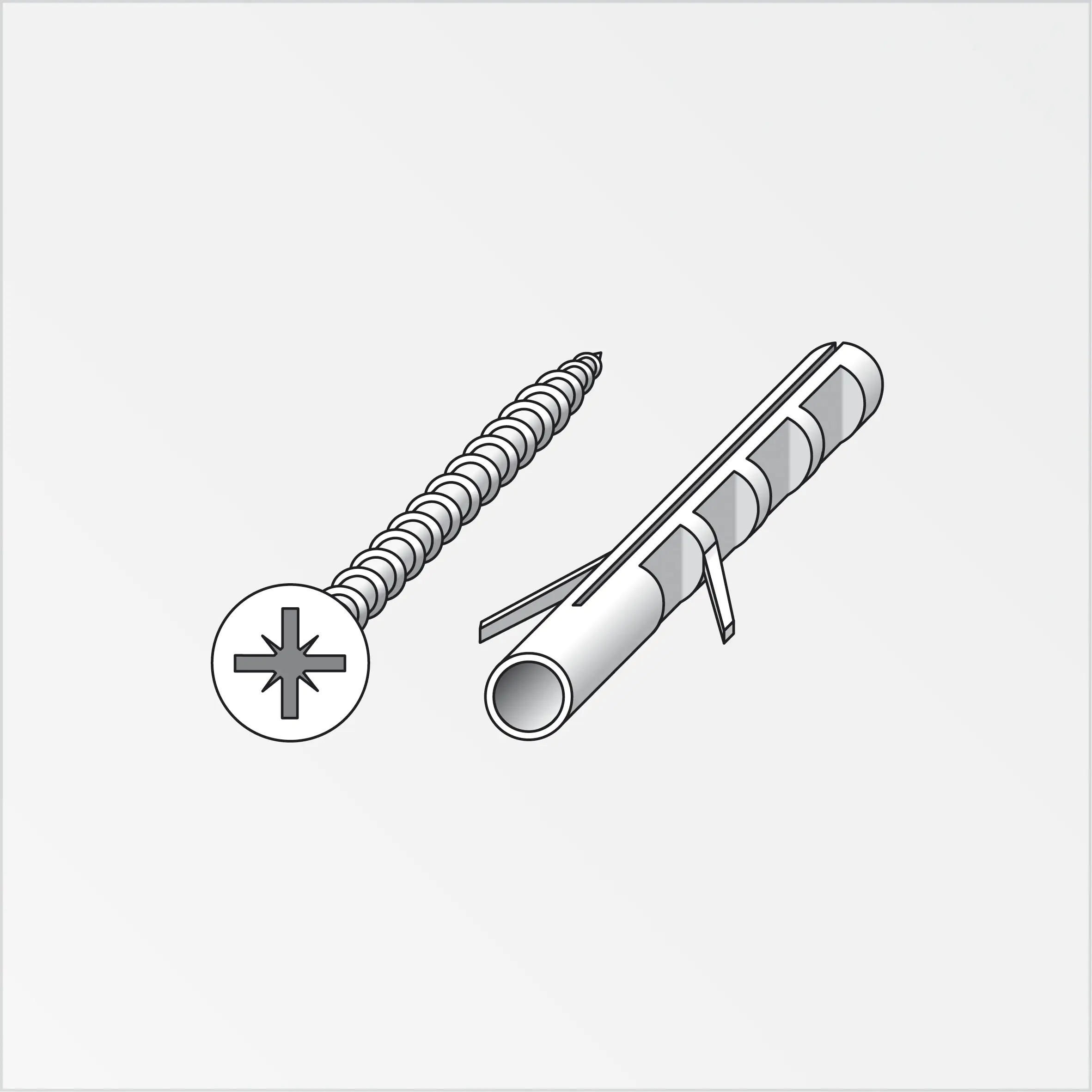 alfer Schrauben und Dübel 3 x 30 mm verzinkt titan - 10 Stk.