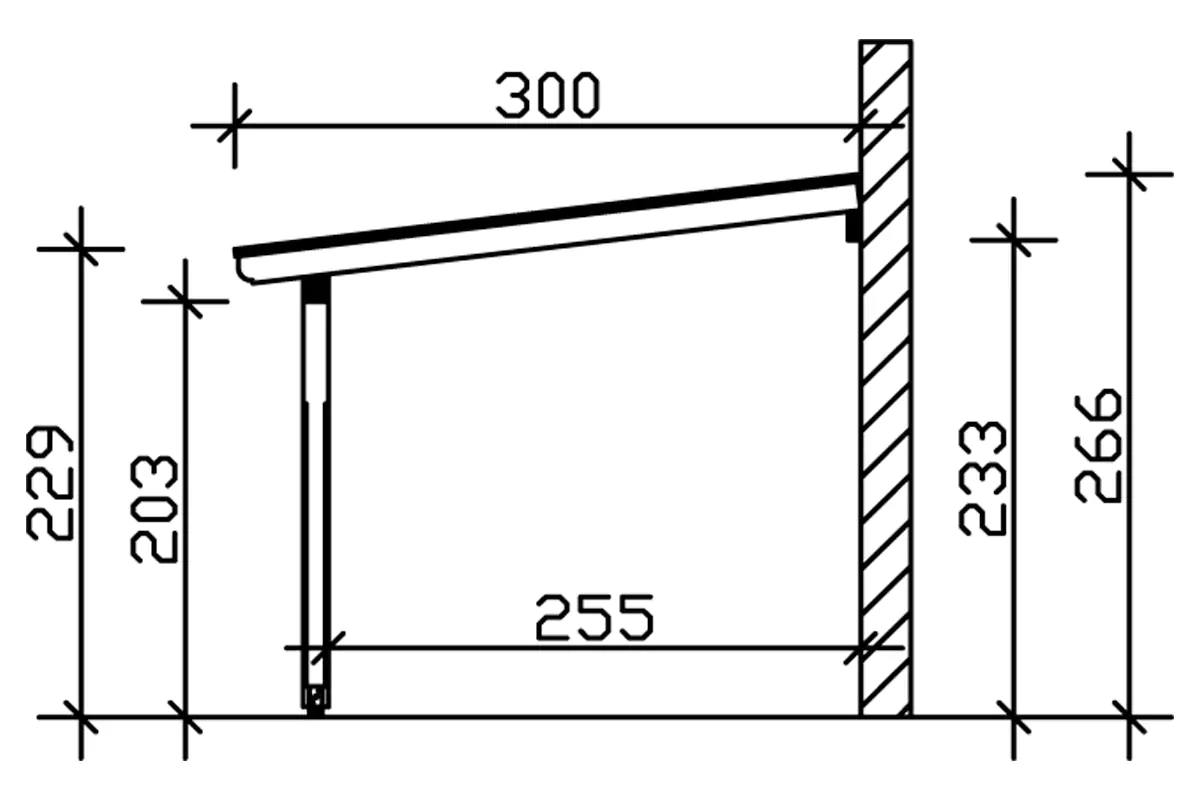4018211200030_2110724 SKAN HOLZ Terrassenüberdachung Rimini 434 x 300 cm, Douglasie, natur