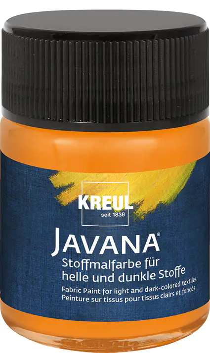 Kreul Javana Stoffmalfarbe für helle und dunkle Stoffe orange 50 ml