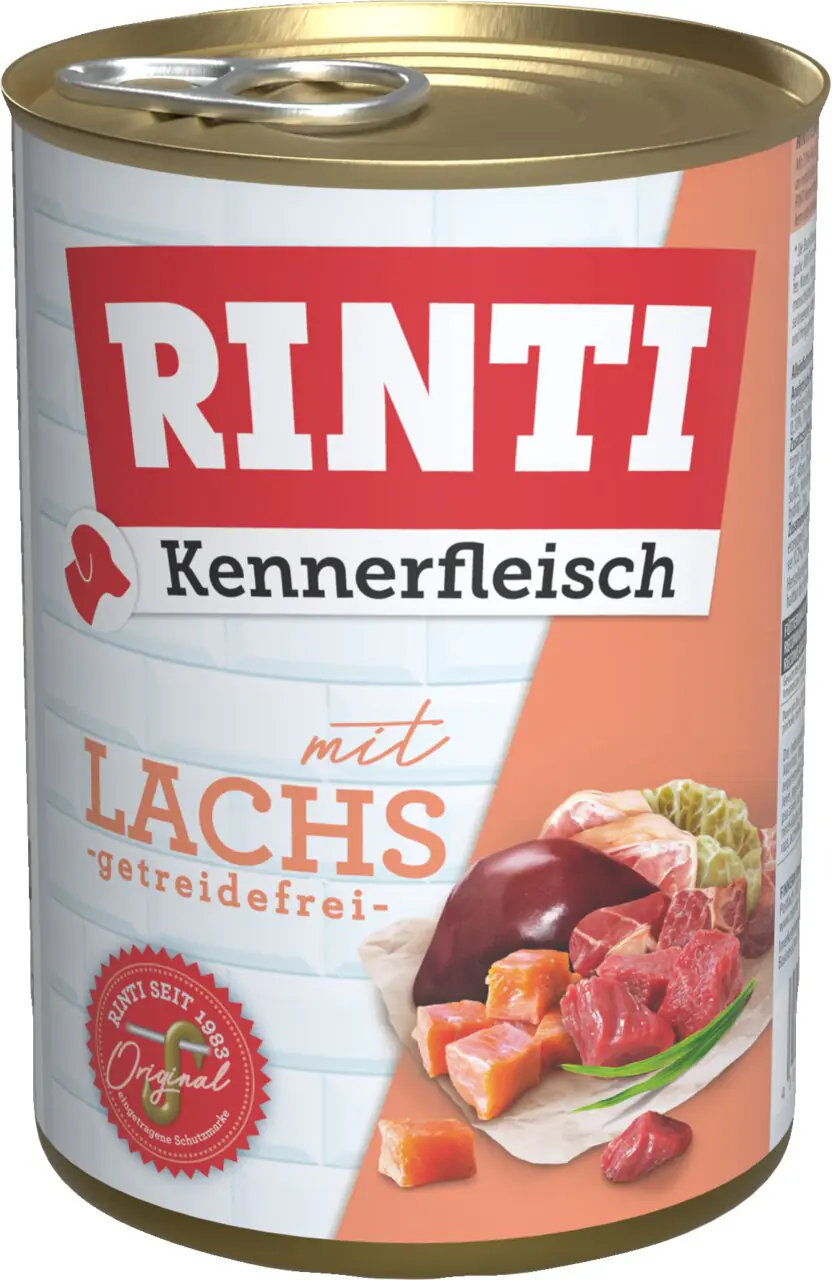 Rinti Kennerfleisch Hundenassfutter Adult getreidefrei 400 g Lachs bei Kartonabnahme