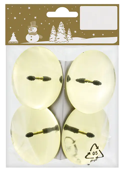 Metallkerzenhalter gold Ø 6 cm, 4 Stück