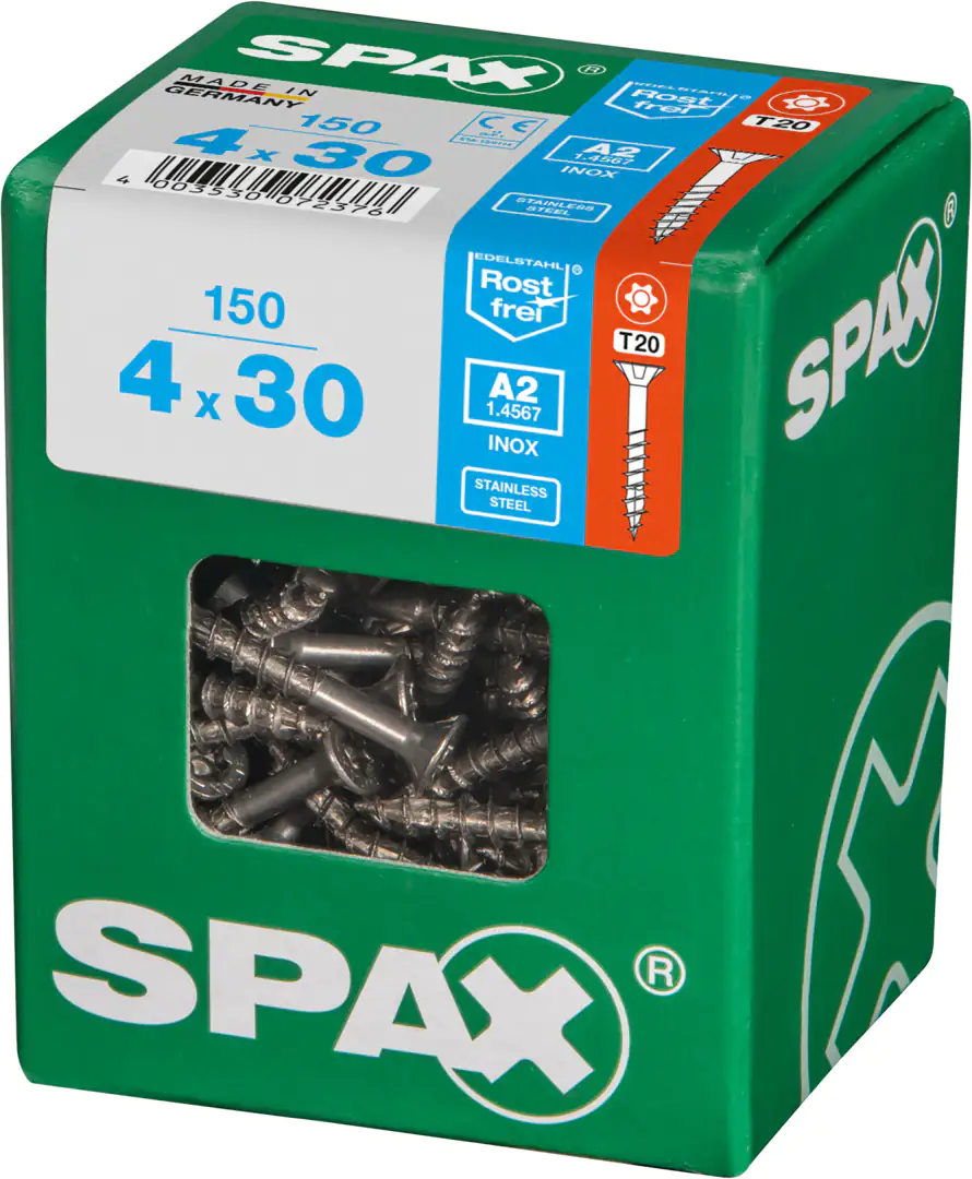 Spax Universalschrauben 4.0 x 30 mm TX 20 Senkkopf - 150 Stk.