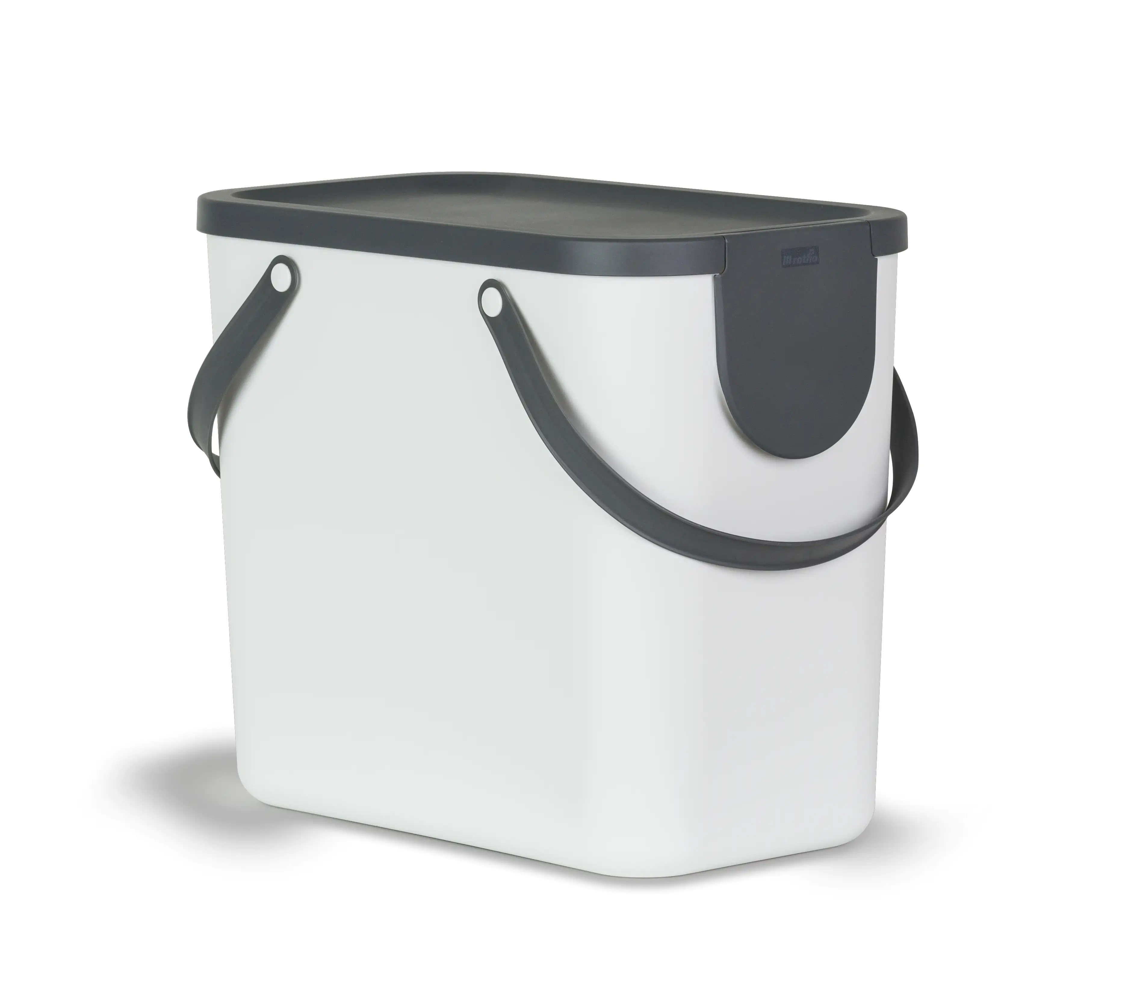 7610859202499 Rotho Mülltrennungssystem Albula 25 L mistletoe white Recyclingbehälter