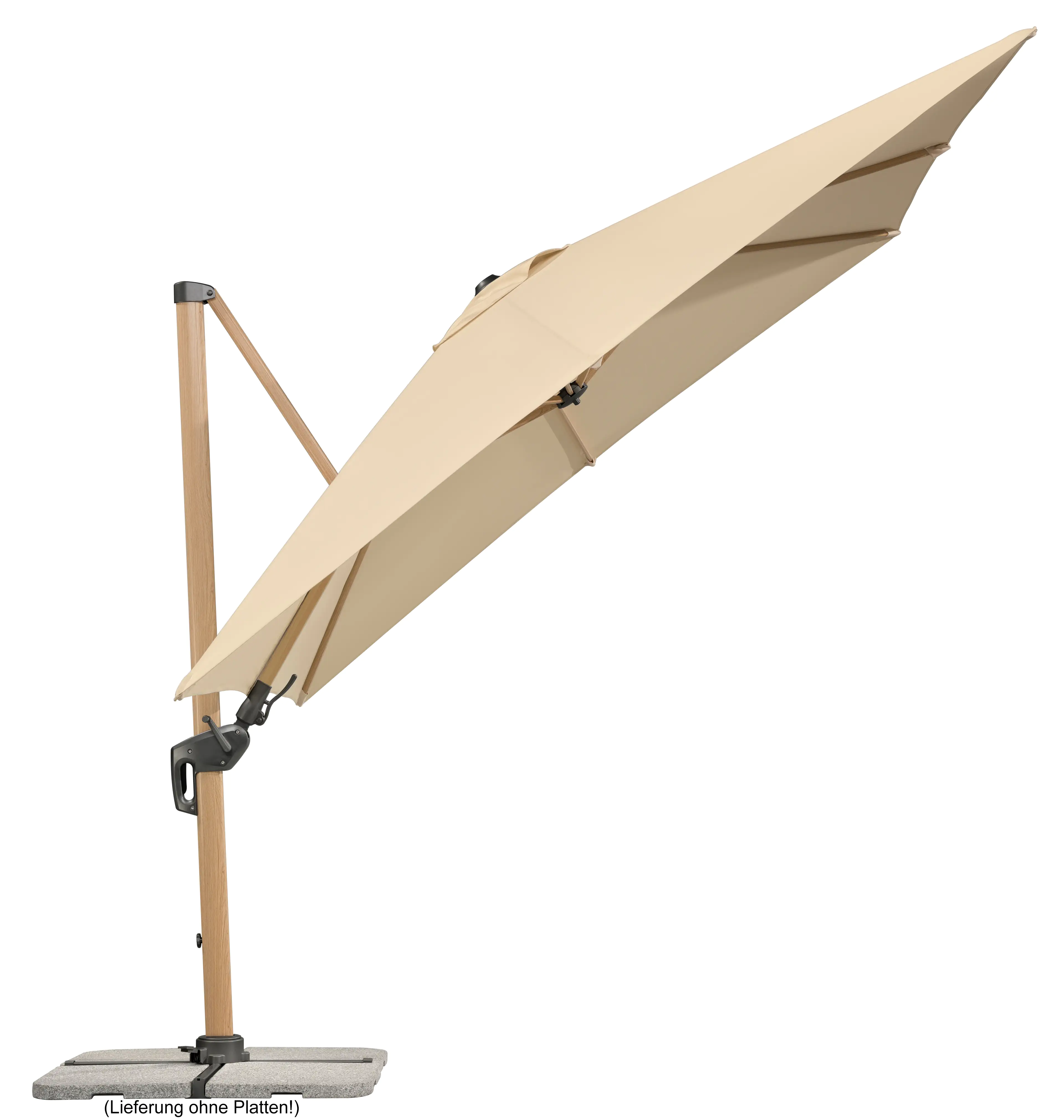 4000570729024_3 Schneider Ampelschirm Rhodos Twist Woody natur 300 x 300 cm