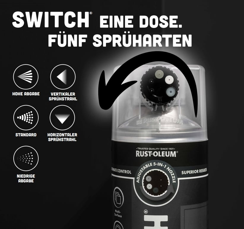 Rust-Oleum Sprühlack Switch 400 ml weiß seidenglanz