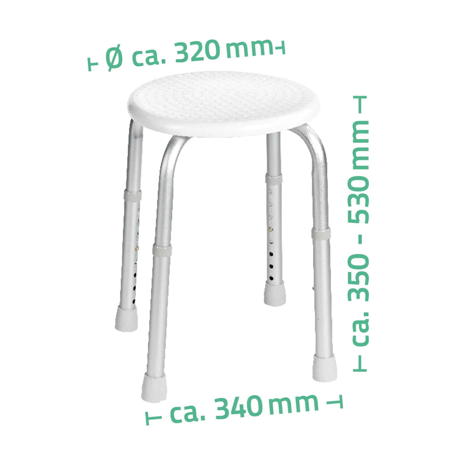 Ridder Badhocker rund höhenverstellbar