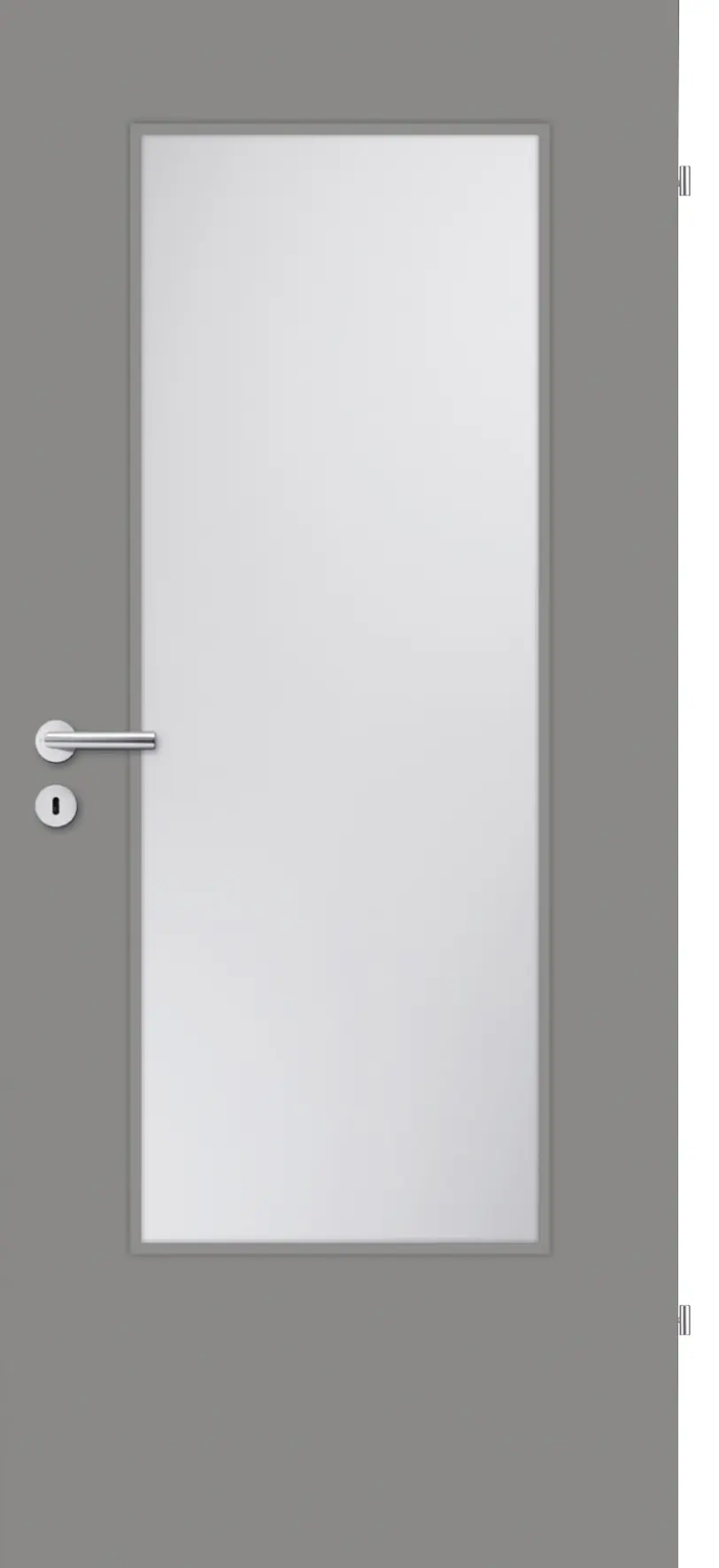 Borne Türblatt Lack edelgrau mit Lichtausschnitt G3 Röhrenspan