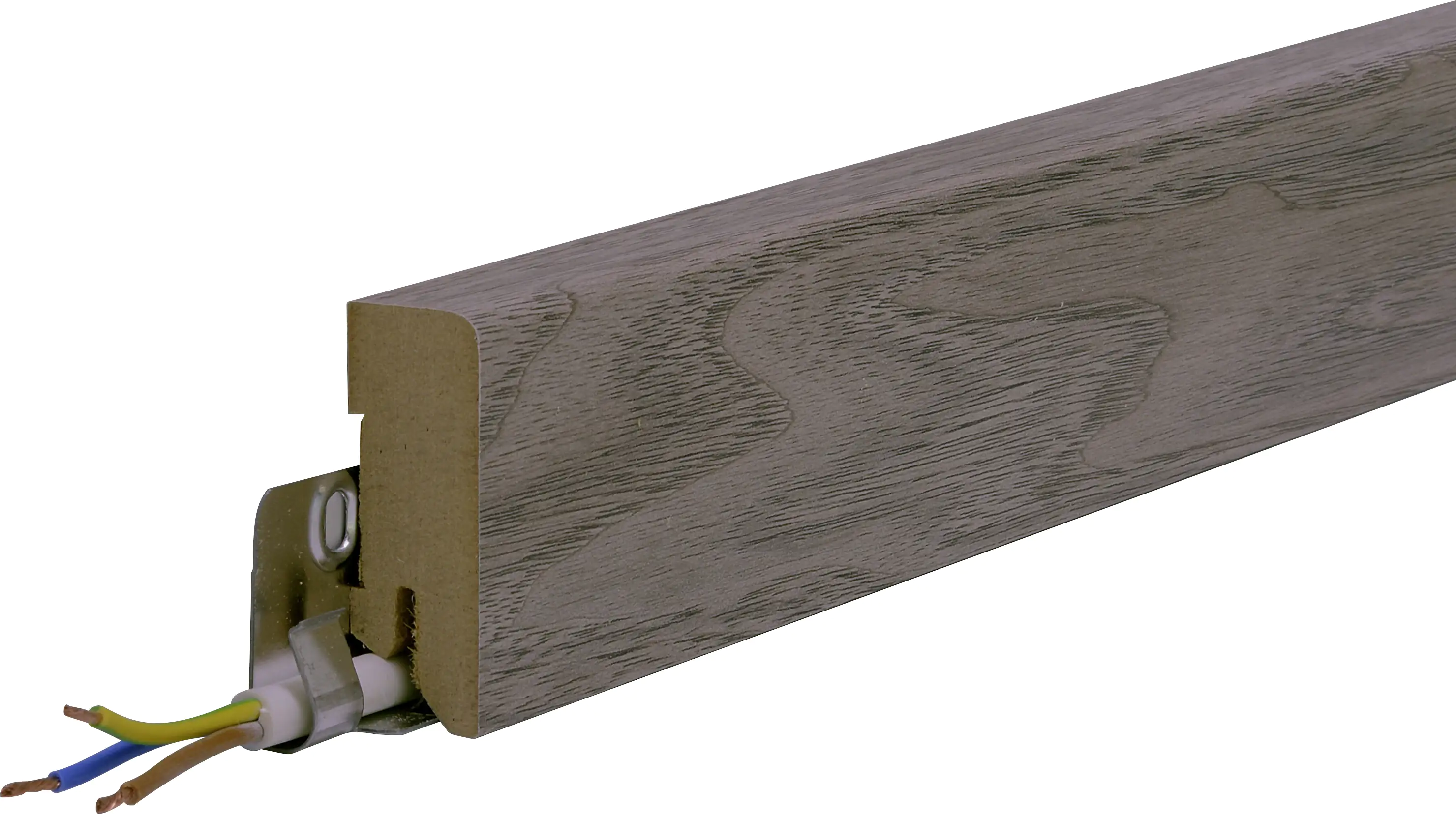 B.S. Bauprogramm Clip-Sockelleiste 250 cm 50 x 18 mm Tornado