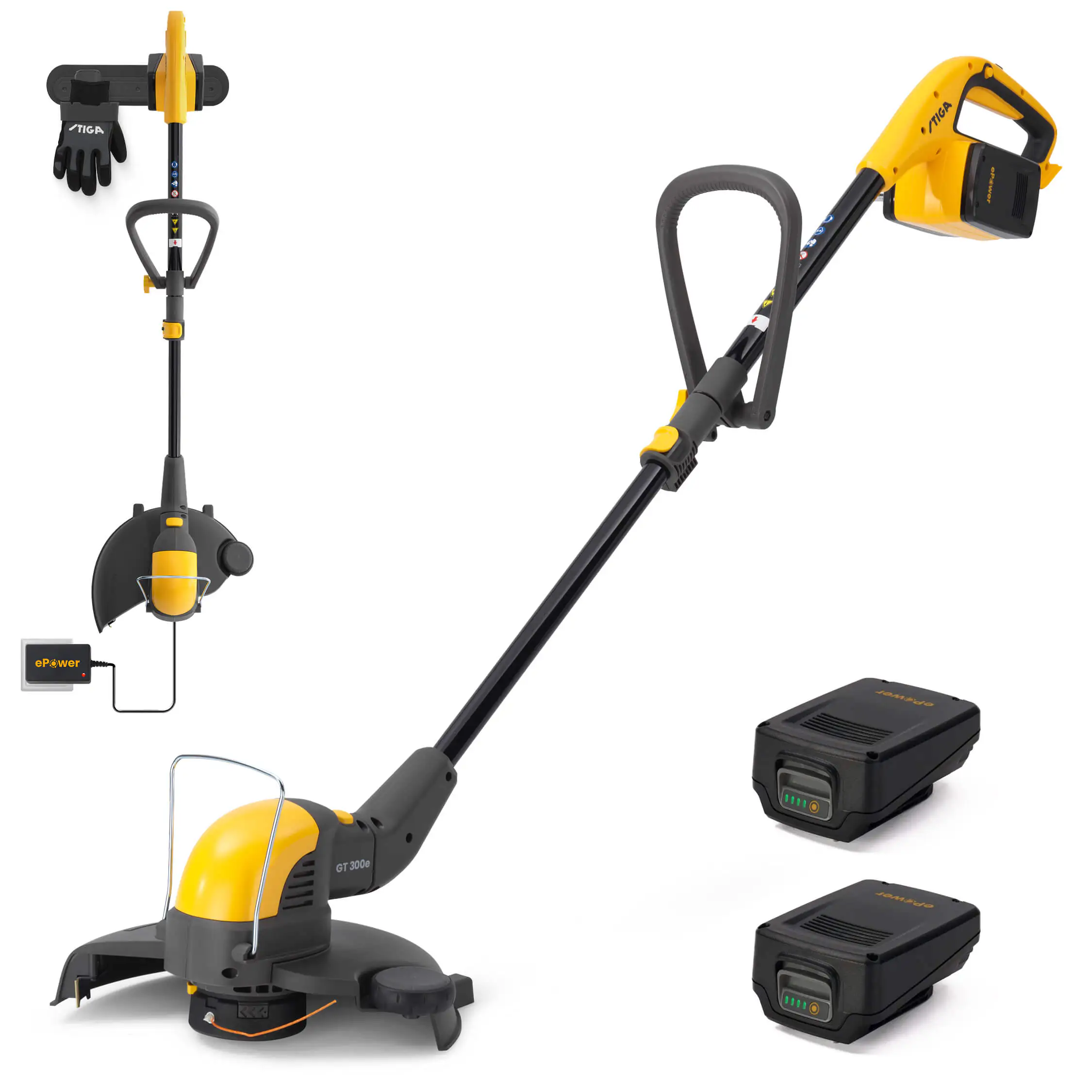 Stiga Akku-Trimmer GT 300e Set inkl. Akkus und Ladegerät