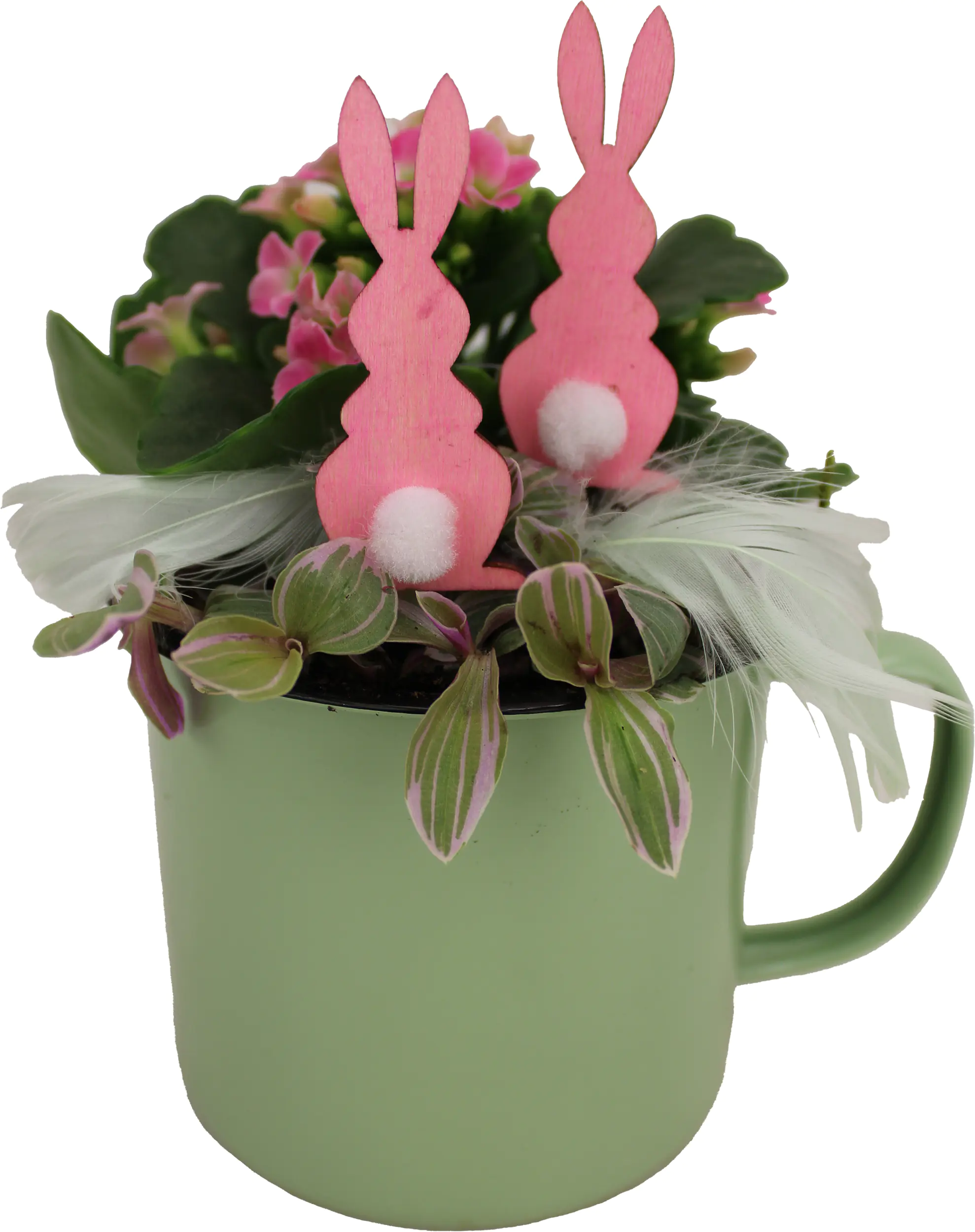 Arrangement Indoor Zinkbecher bepflanzt 10 cm