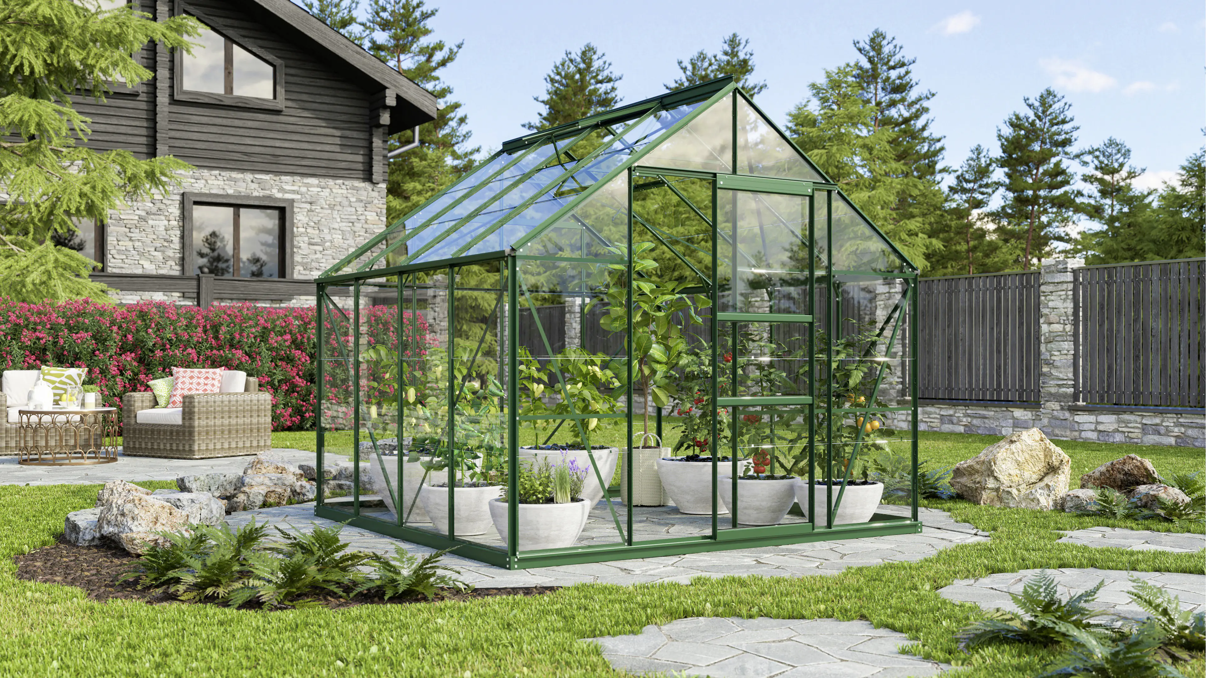 Vitavia Gewächshaus Merkur 6700 254 x 254 cm 3 mm Sicherheitsglas