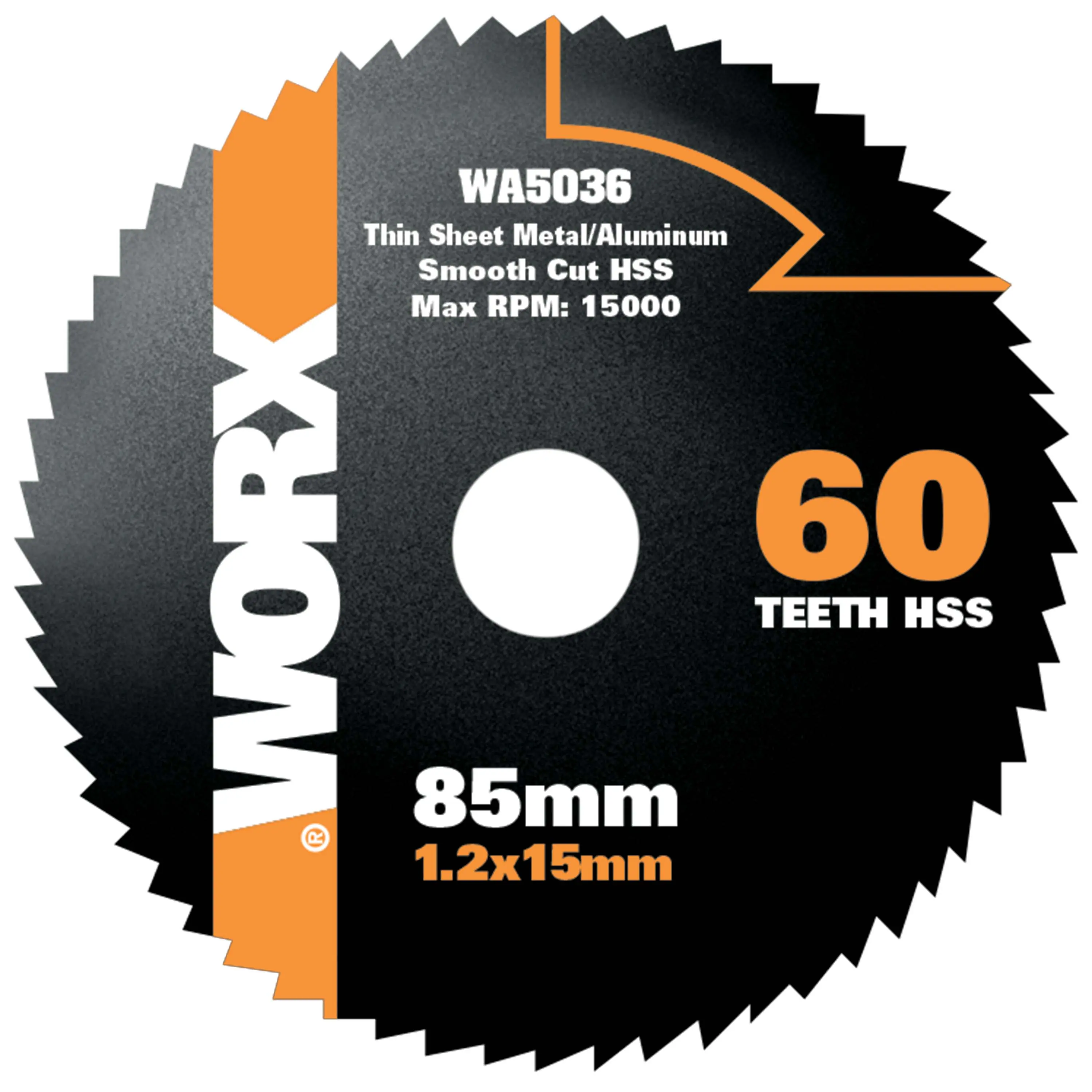 Worx HSS Sägeblatt 85 mm 60 Zähne WA5036