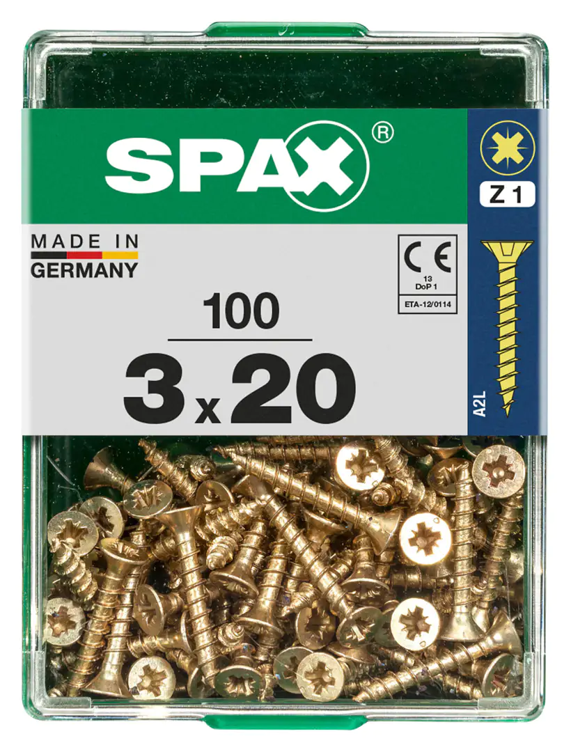 Spax Universalschrauben 3.0 x 20 mm PZ 1 - 100 Stk.