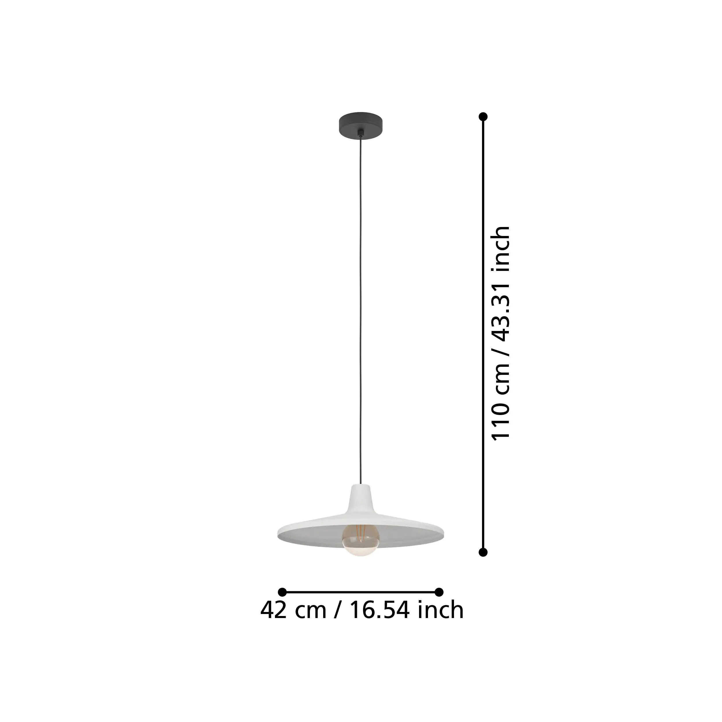 Eglo Pendelleuchte Miniere grau Ø 42 cm E27 Eglo Pendelleuchte Miniere grau Ø 42 cm E27