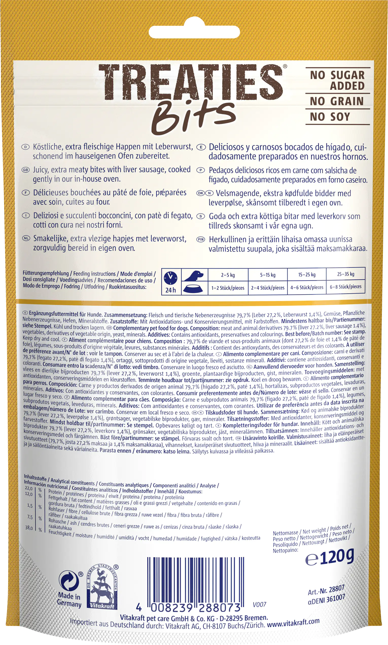 Vitakraft Treaties® Bits Leberwurst 120 g Vitakraft Treaties® Bits Leberwurst 120 g