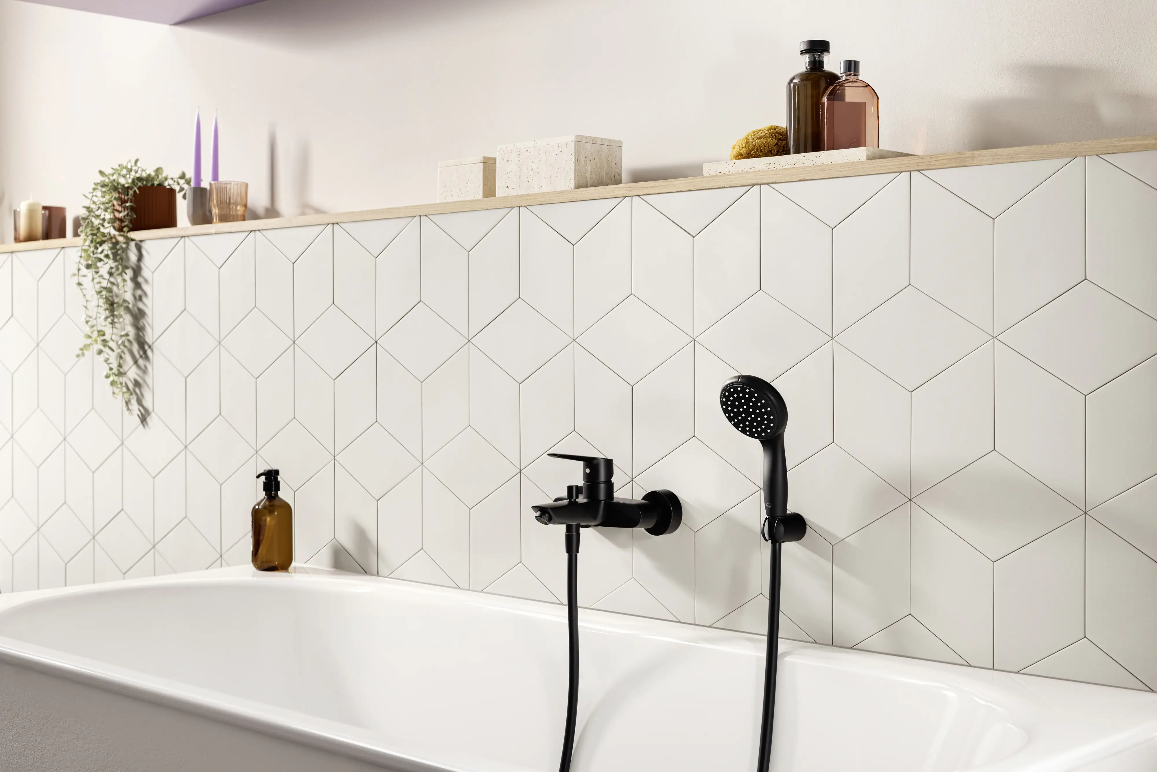 Grohe Duscharmatur mit Thermostat Precision Start schwarz matt Grohe Duscharmatur mit Thermostat Precision Start schwarz matt