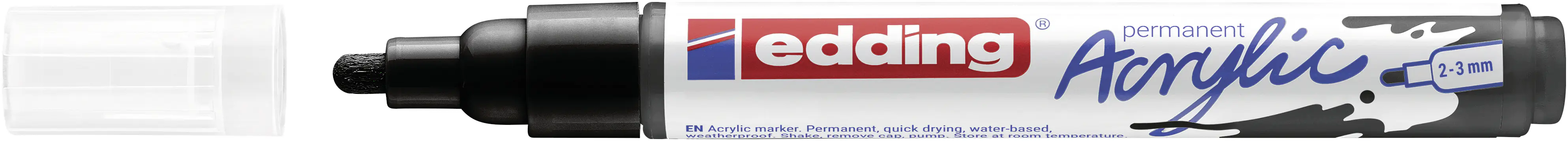 edding 5100 Acrylmarker medium schwarz 2 - 3 mm