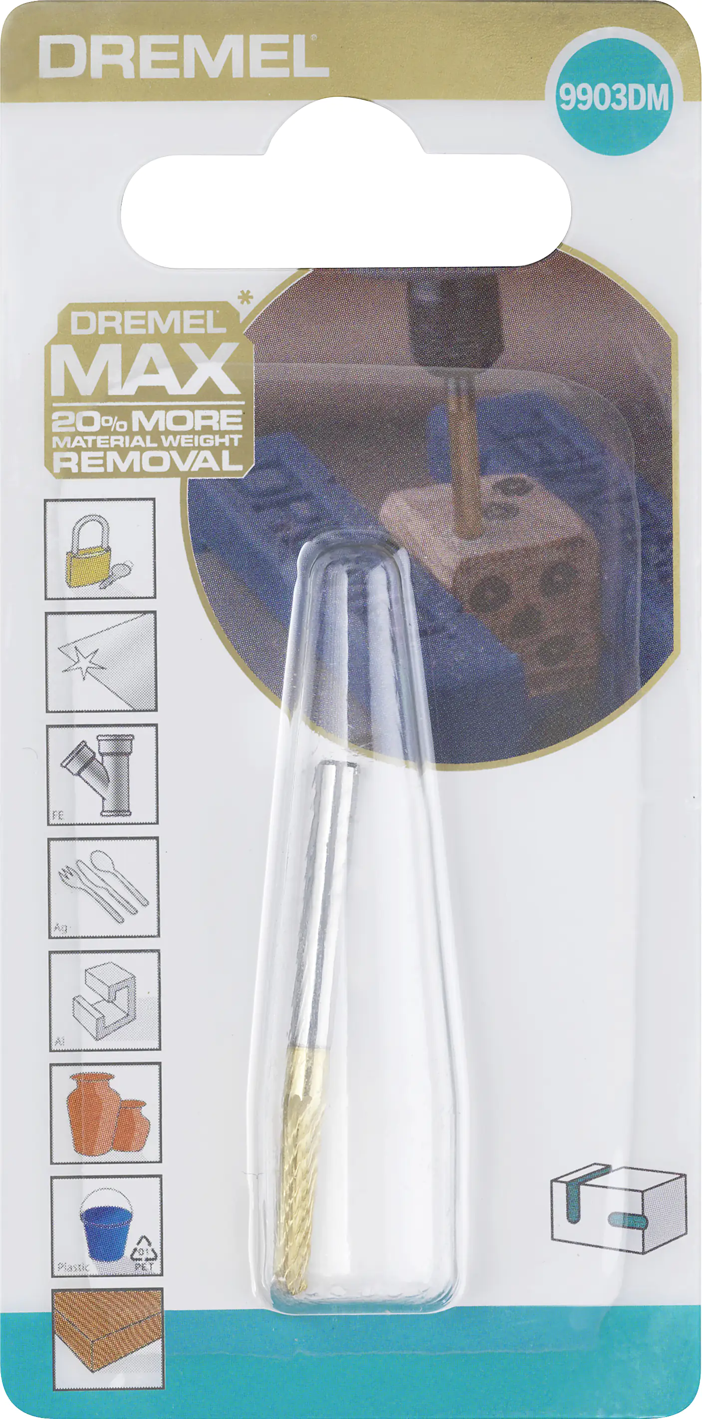 Dremel Max Wolframkarbid-Fräser zylindrisch Ø 3,2 mm 9903DM