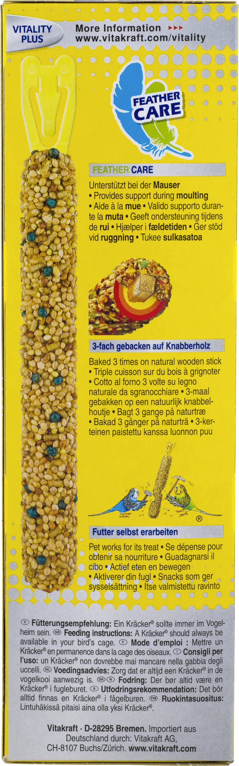 Vitakraft Kräcker® Feather Care 2 Stück / 60 g Vitakraft Kräcker® Feather Care 2 Stück / 60 g