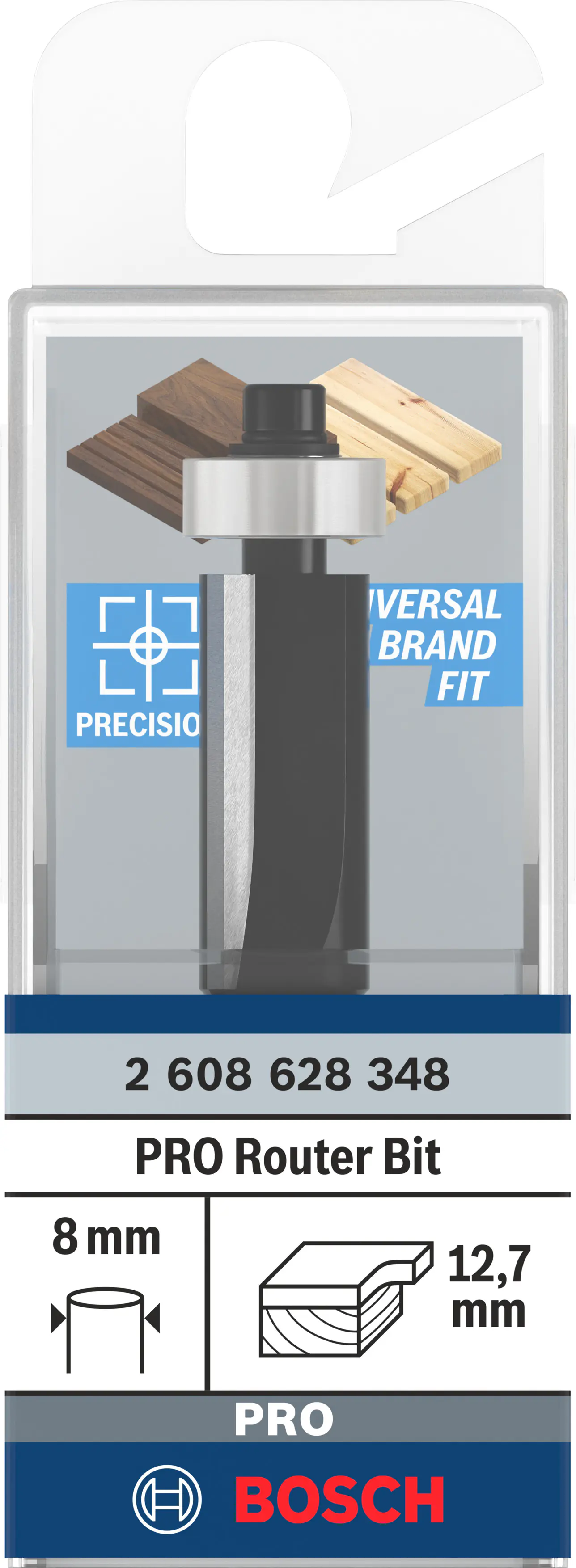 Bosch Laminat-Bündigfräser 8 mm, D1 12,7 mm L 25,4 mm G 68 mm