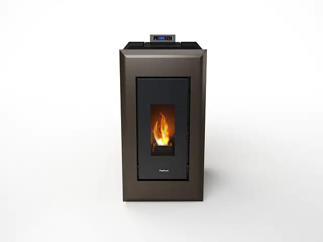 FreePoint Pelletofen VEGA Stahl10,5 kWschwarz-braun