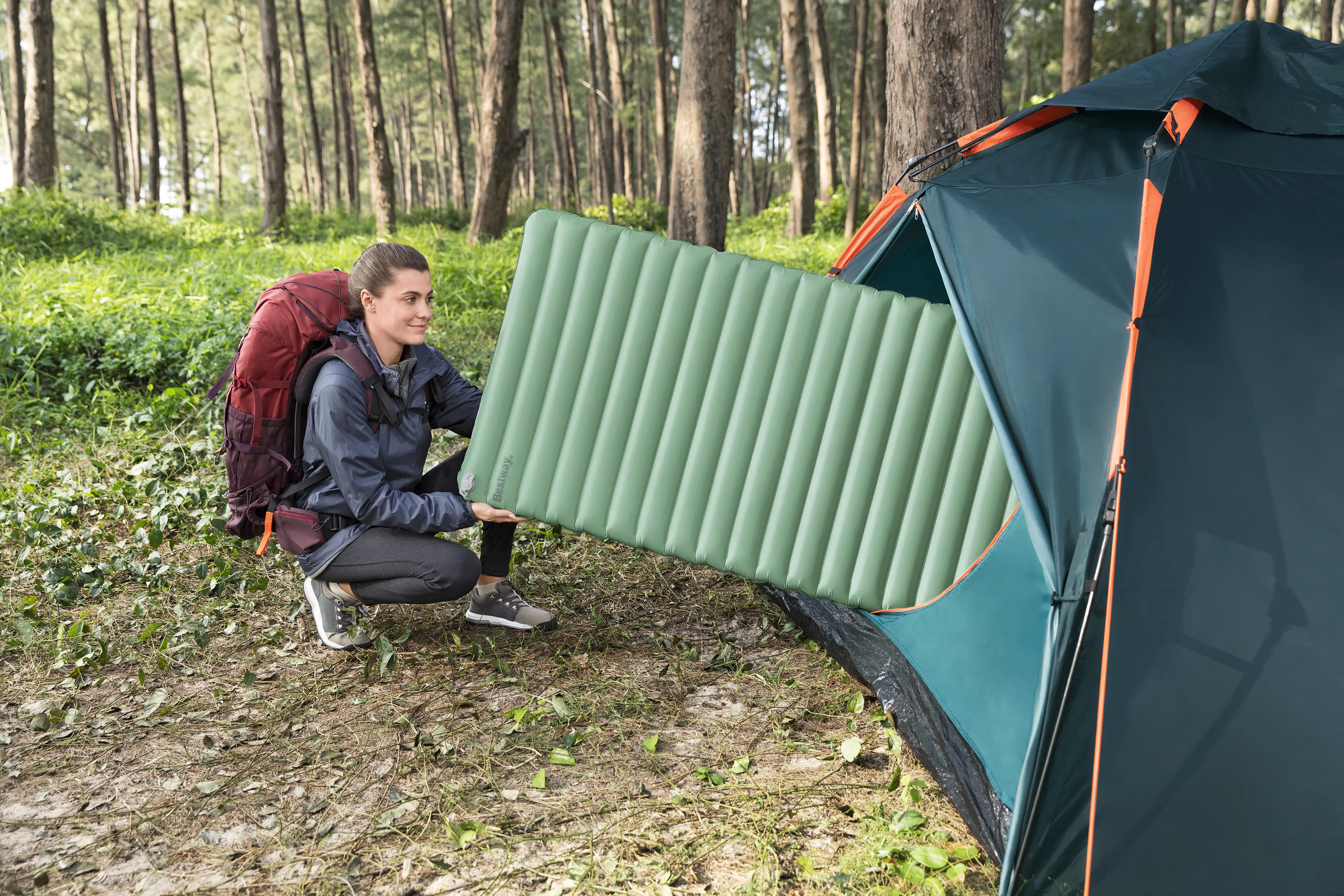 Bestway Isomatte AdventuRest aufblasbar grün 198 x 71 x 8 cm Bestway Isomatte AdventuRest aufblasbar grün 198 x 71 x 8 cm