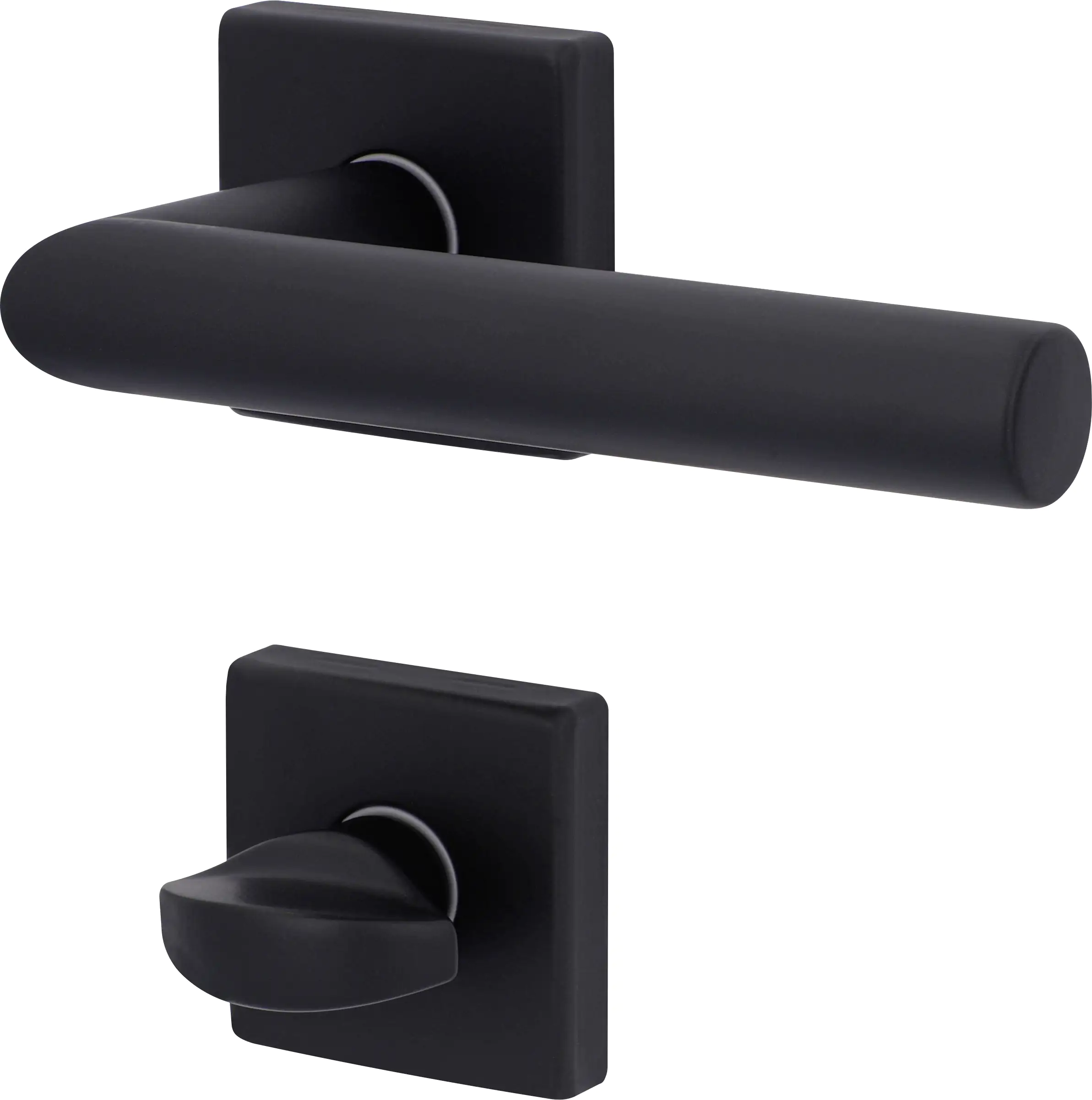 WC-Rosettengarnitur Ronaldino Square Set - schwarz WC-Rosettengarnitur Ronaldino Square Set - schwarz