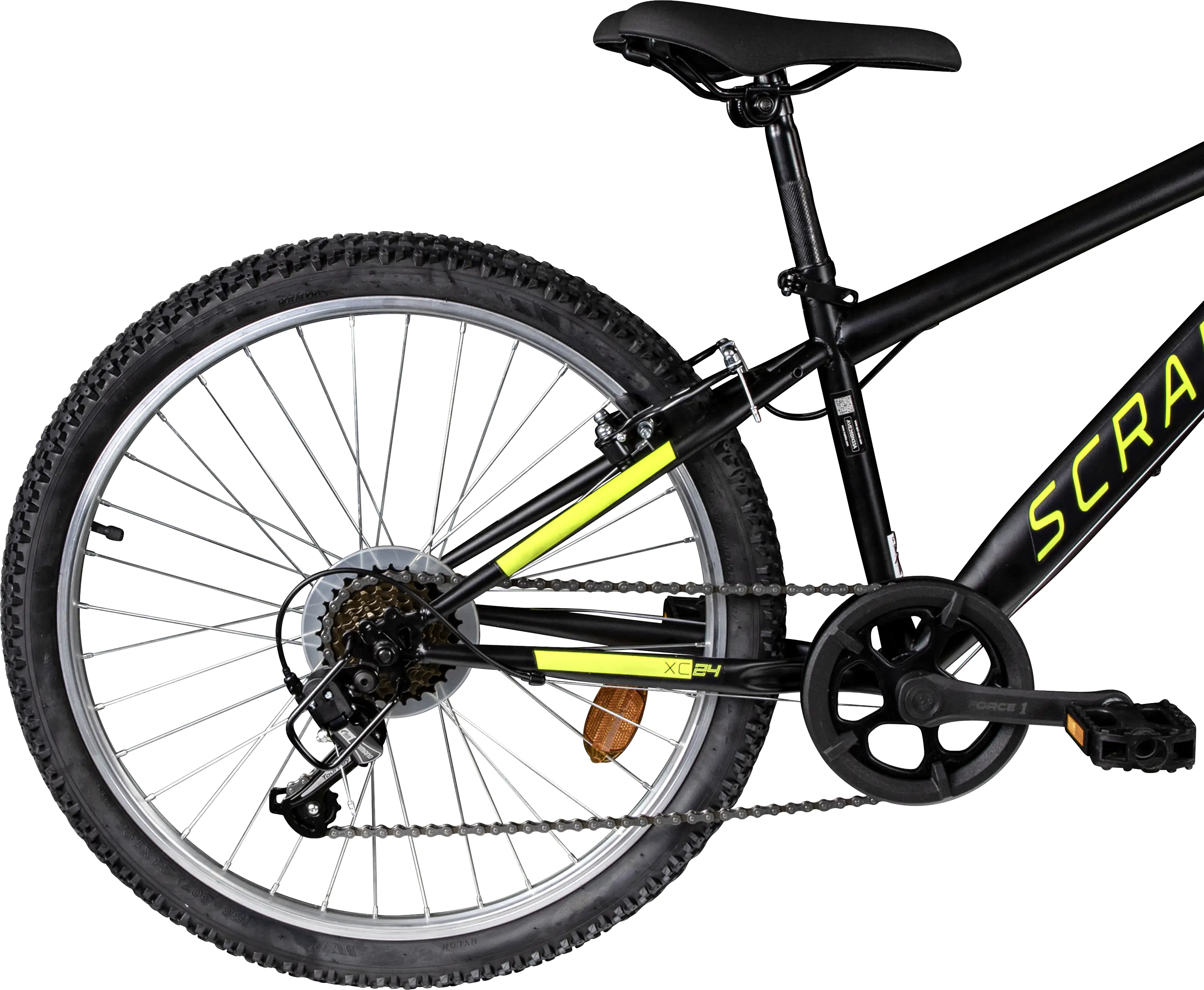 Scrapper Mountainbike XC24 1.9 MTB Hardtail 24 Zoll RH 34cm 6-Gang schwarz gelb