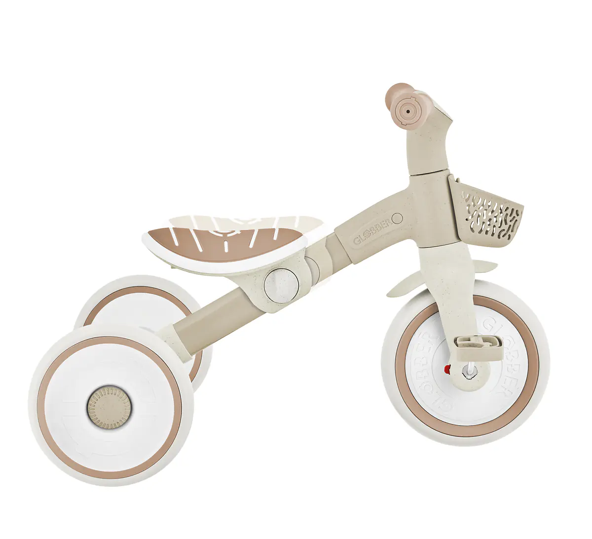 Globber Dreirad für Kinder Learning Trike 2-in-1 Plus Eco taupe
