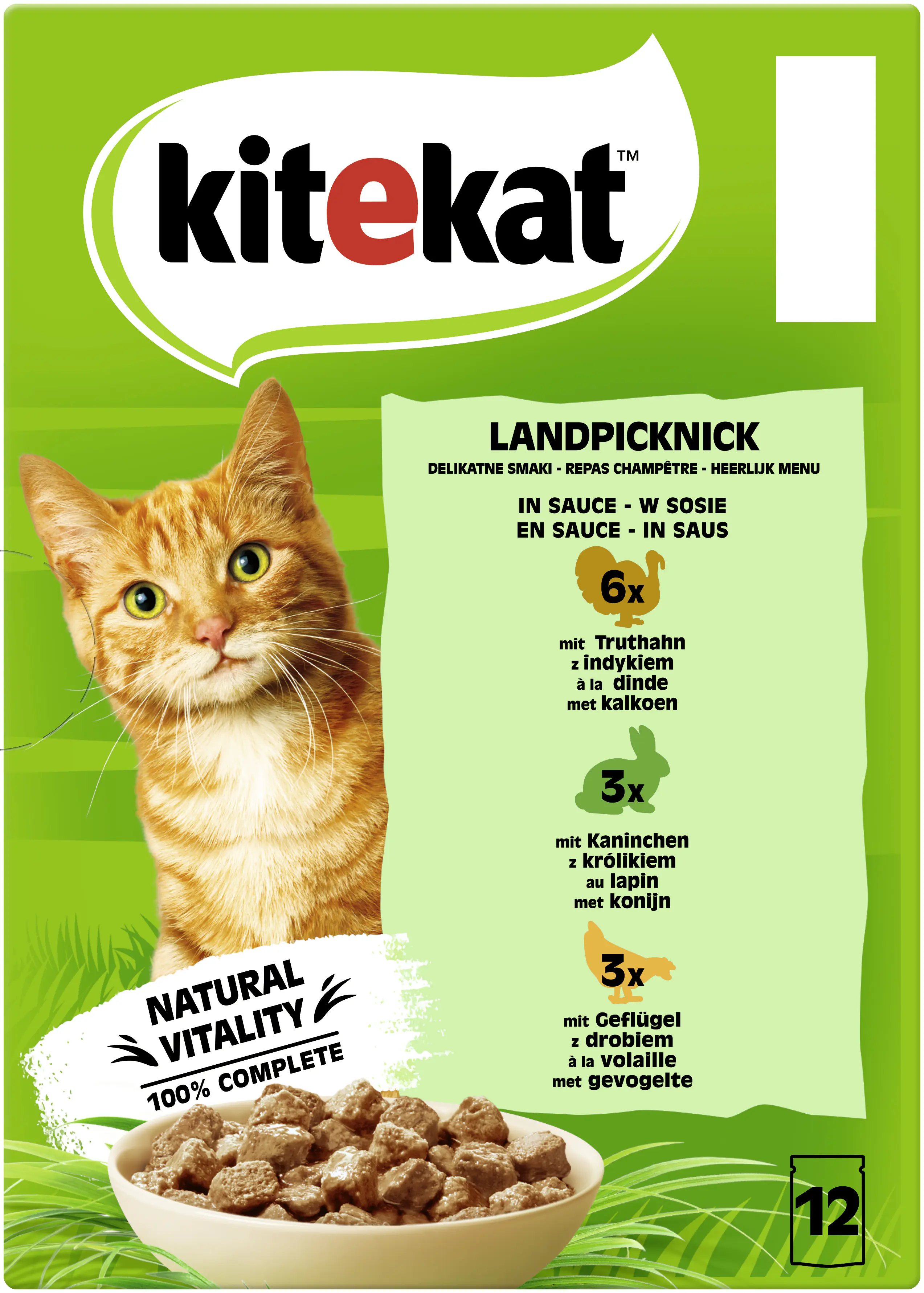 Kitekat Landpicknick in Sauce Multipack 12x85 g