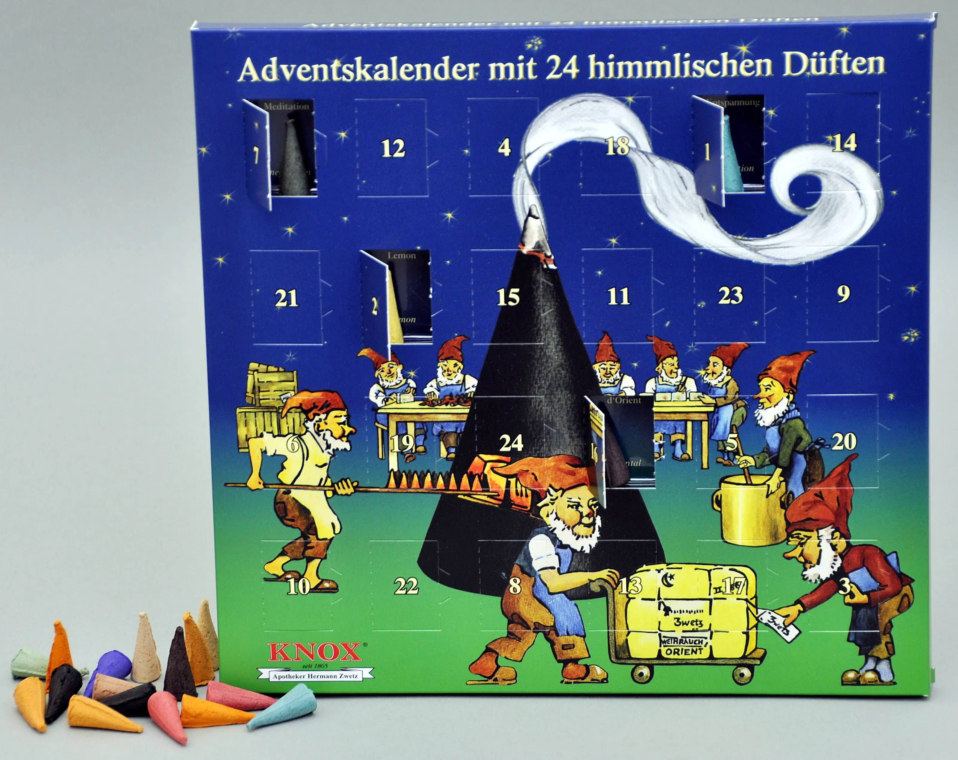 4105640090018 Knox Räucherkerzen - Adventskalender mit 24 himmlischen Düften