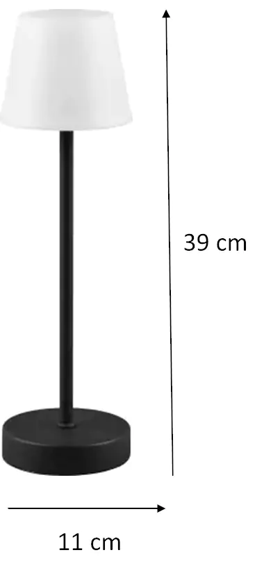 Reality Leuchten LED Akku-Tischleuchte Martinez schwarz 39 cm TW Reality Leuchten LED Akku-Tischleuchte Martinez schwarz 39 cm TW