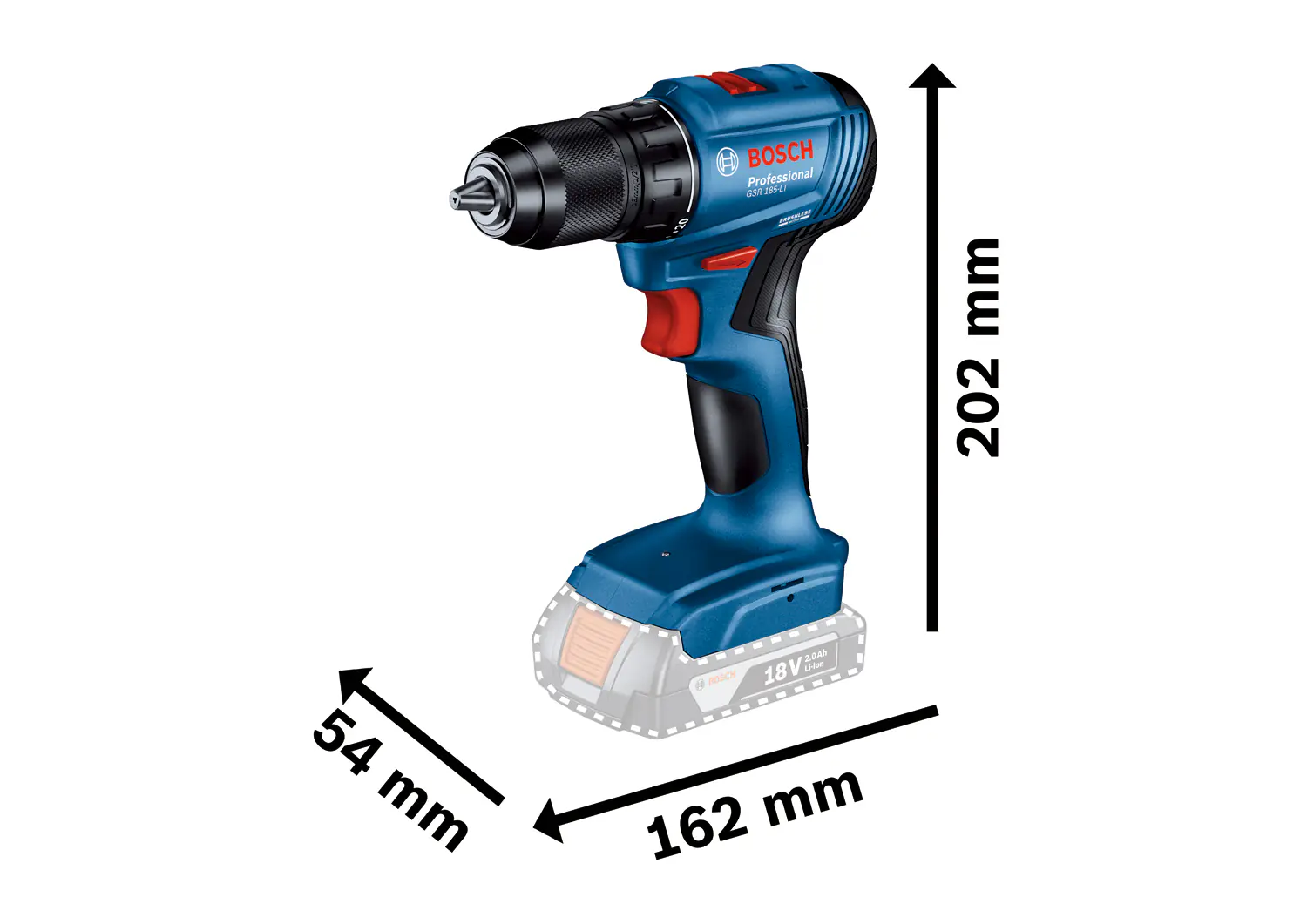 Bosch Professional Akku-Bohrschrauber GSR 18V-45 Solo