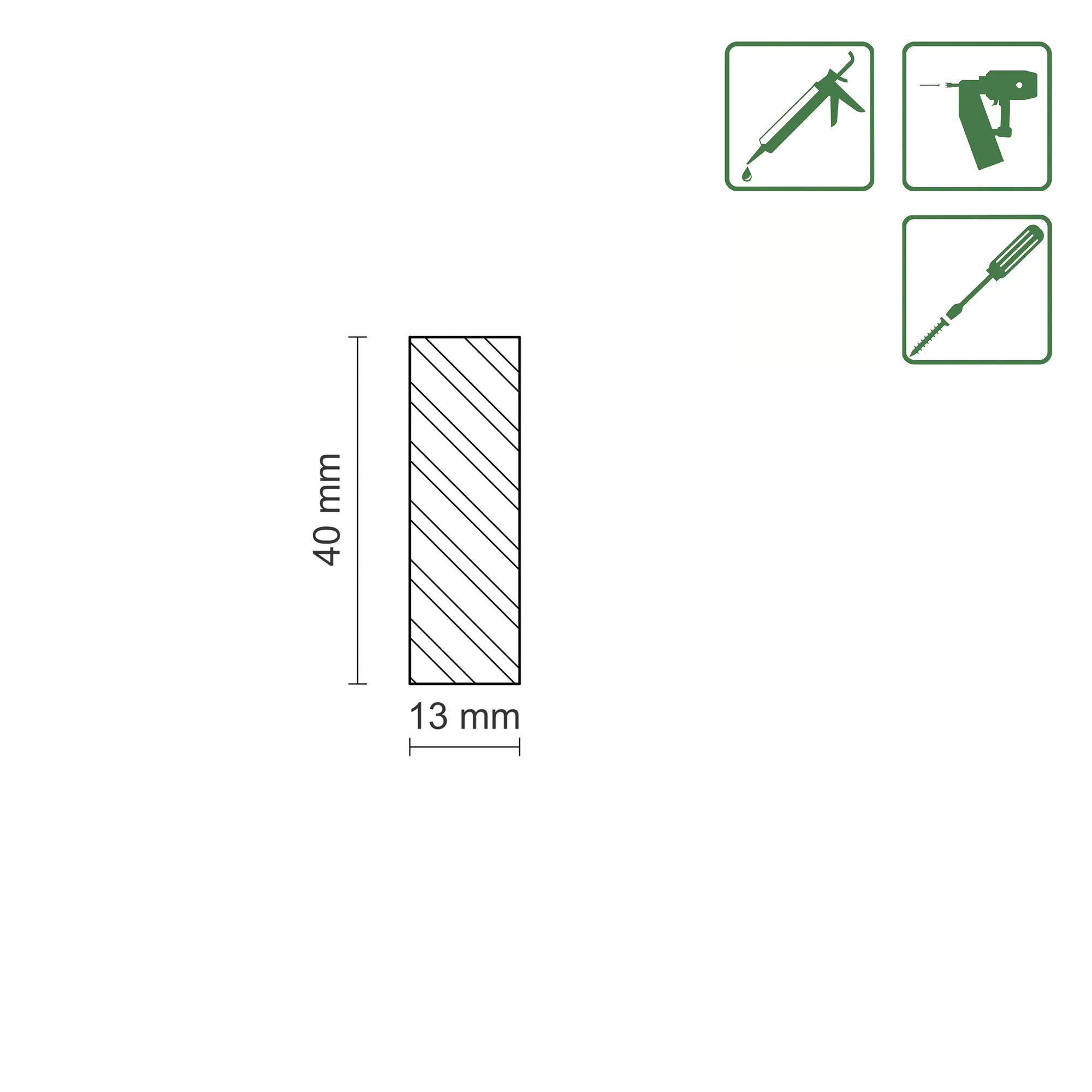 FN Neuhofer Flachleiste 100 cm 40 x 13 mm Fichte/Kiefer