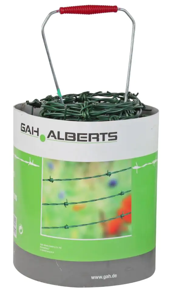 Alberts Stacheldraht 50 m Ø 2 mm grün Alberts Stacheldraht 50 m Ø 2 mm grün