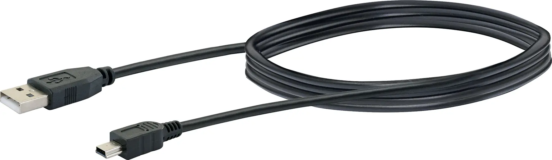 Schwaiger Mini USB Ladekabel CK1521 533 schwarz, 1m, 1x USB 2.0 A Stecker / 1x USB 2.0 Mini B Stecke